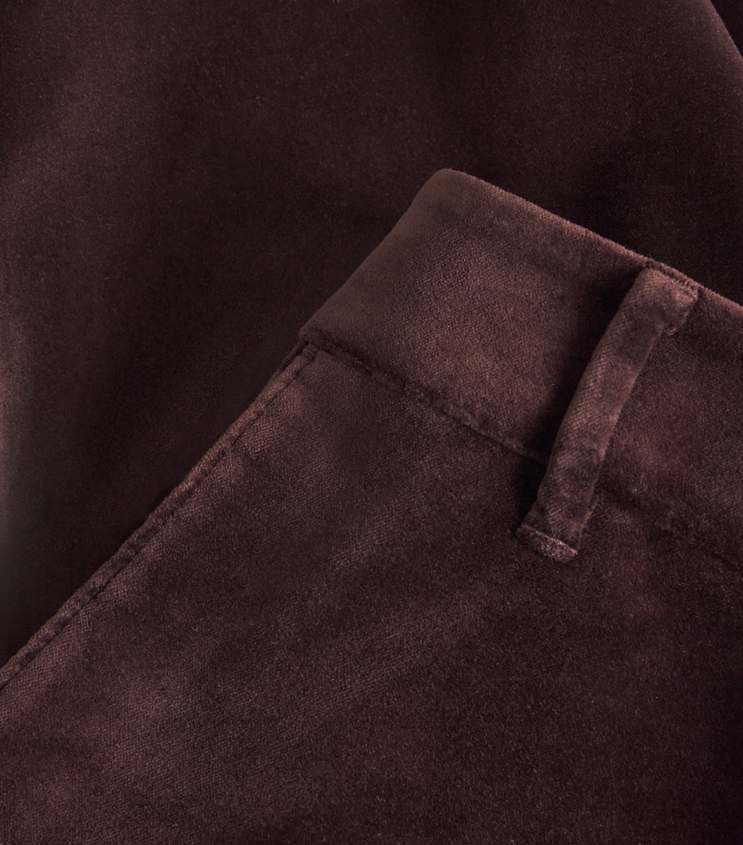 Velvet Marlow Flared Trousers AUBERGINE Image 5