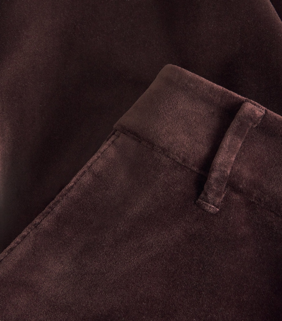 Velvet Marlow Flared Trousers AUBERGINE Image 5