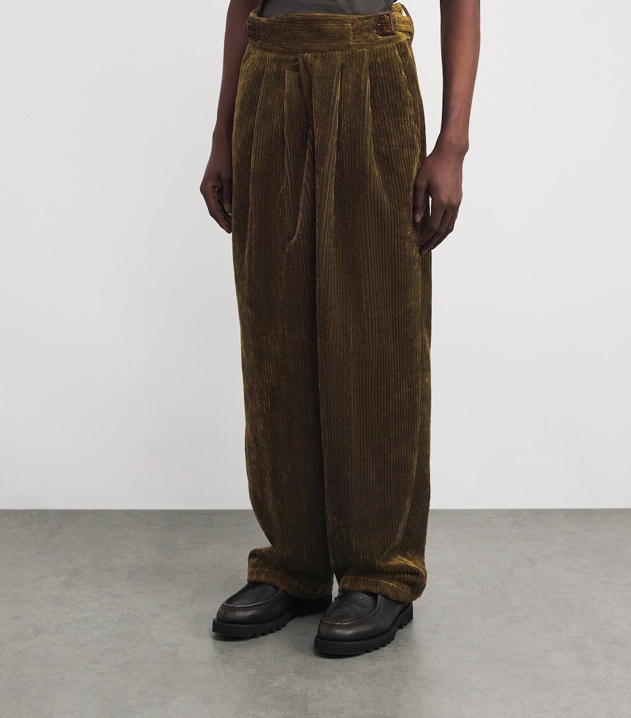 Corduroy Belt-Front Trousers U6203 Image 3
