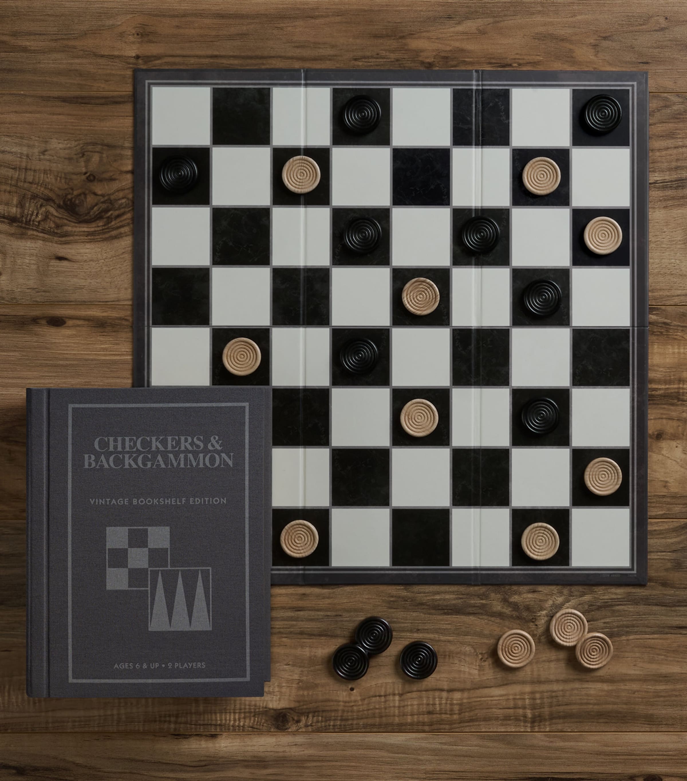 VINTAGE BOOKSHELF Checkers and Backgammon Board Game | Toys | Games & Puzzles VINTAGE BOOKSHELF Checkers and Backgammon Board Game | Toys | Games & Puzzles