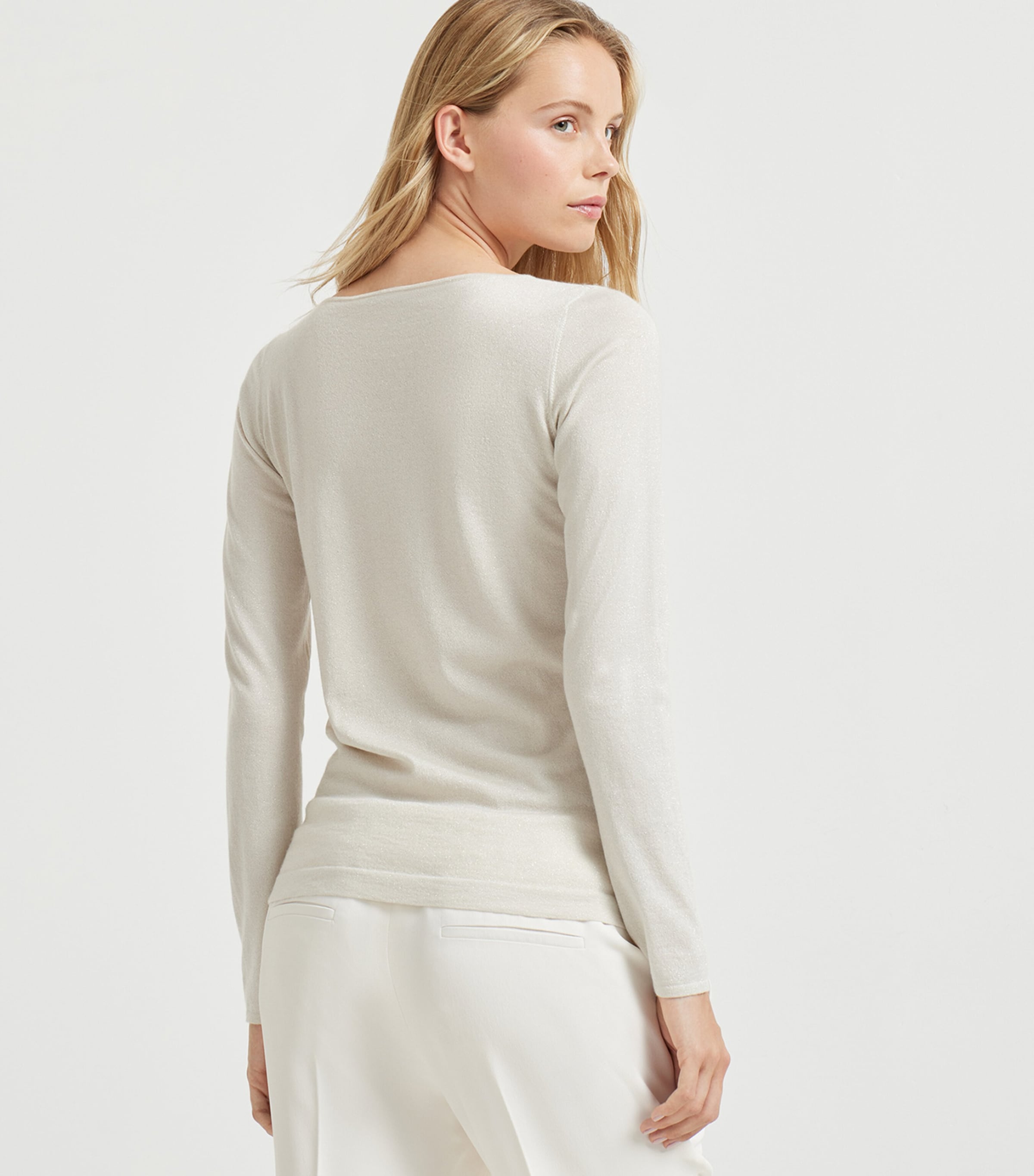 Brunello Cucinelli Womens Cashmere-Silk-Blend Sweater Image 3