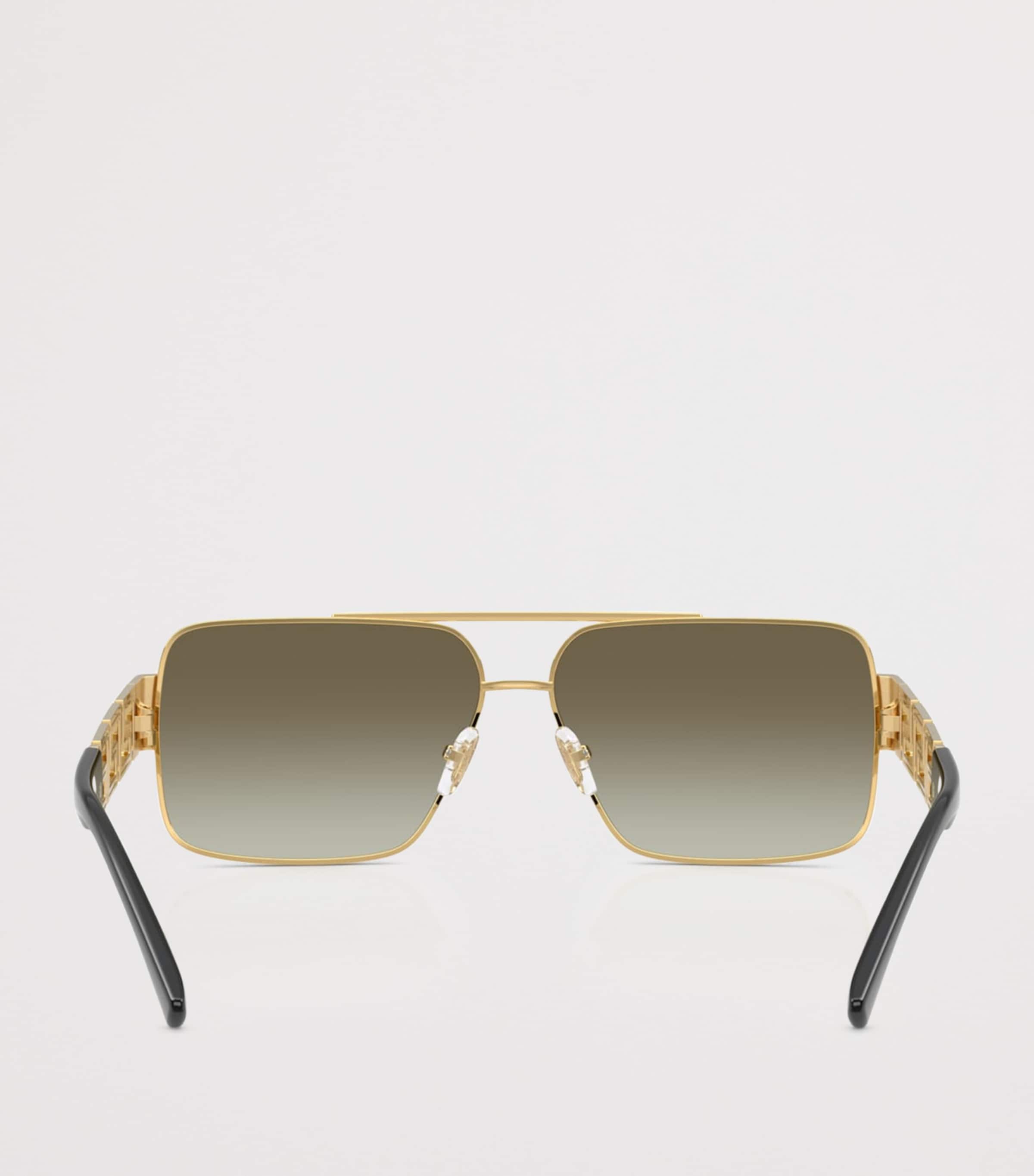 Wire-Frame Rectangular Sunglasses 10028E Image 4