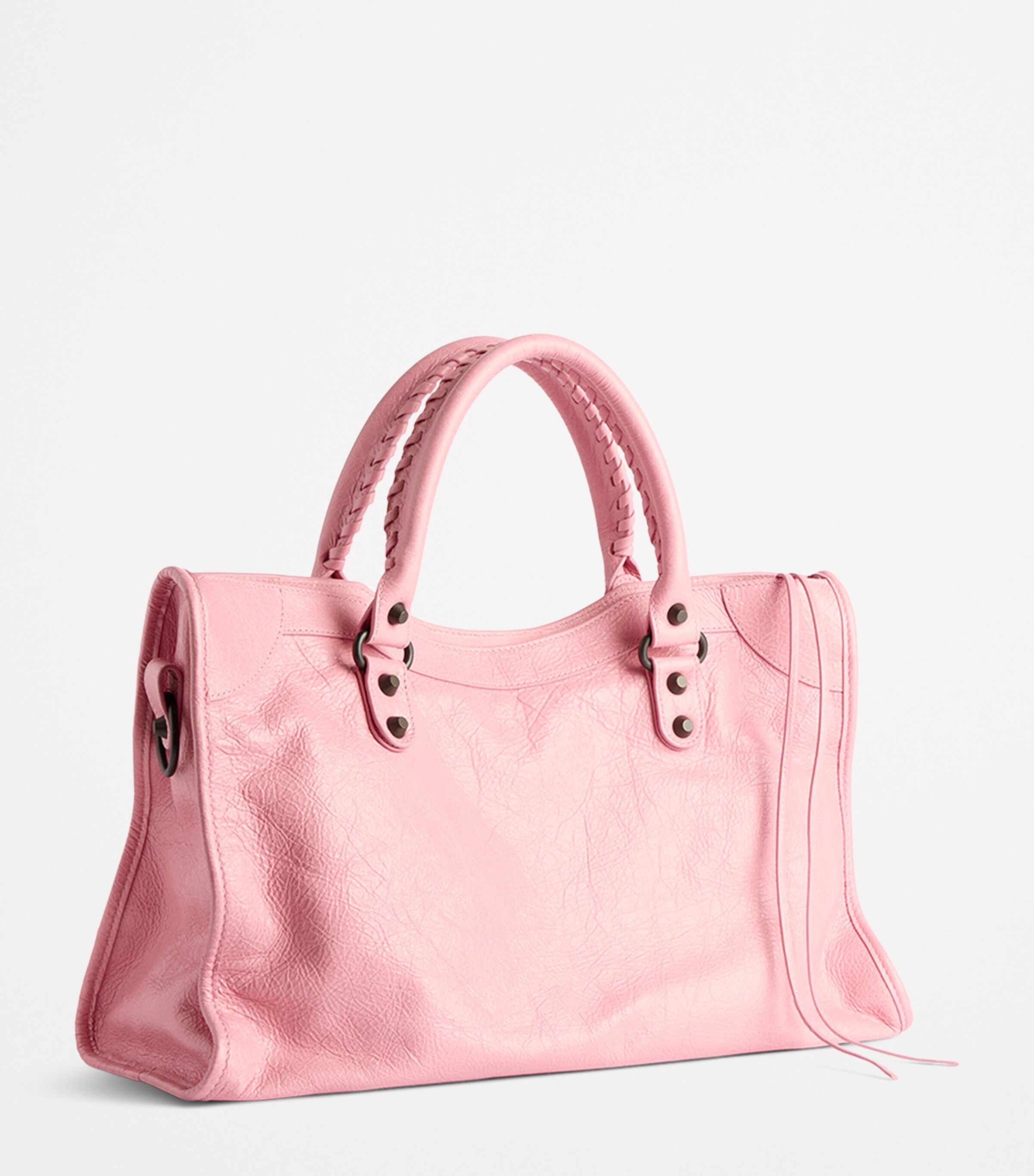 Balenciaga Pink Medium Leather Le City Top-Handle Bag | Harrods US
