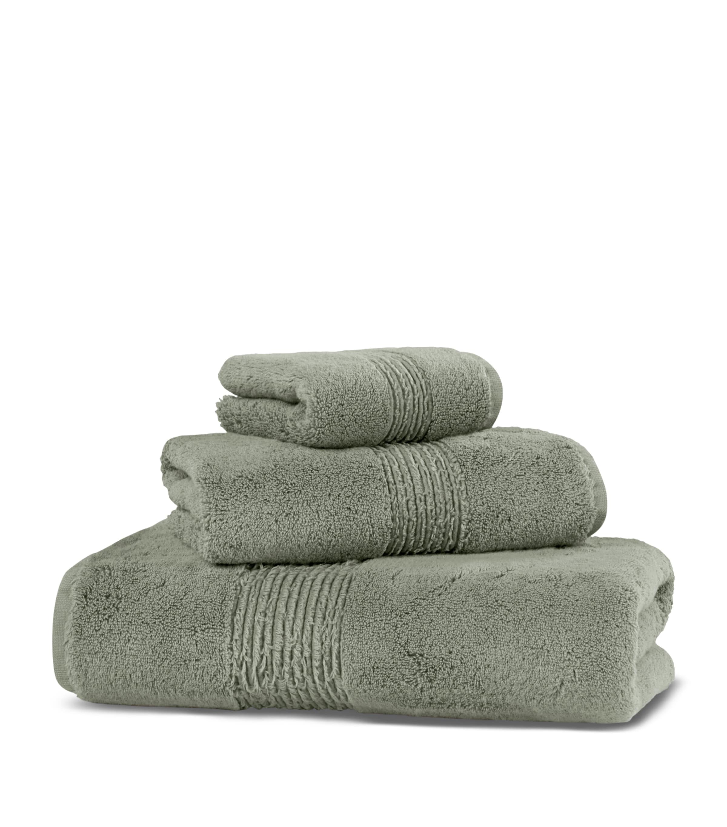 Hamam Organic Cotton Galata Hand Towel In Green
