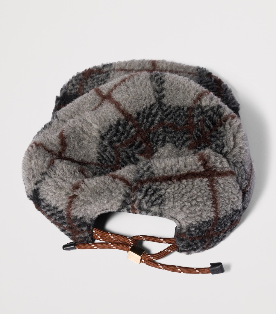 Fleece Check Baseball Cap F0I54 Image 2