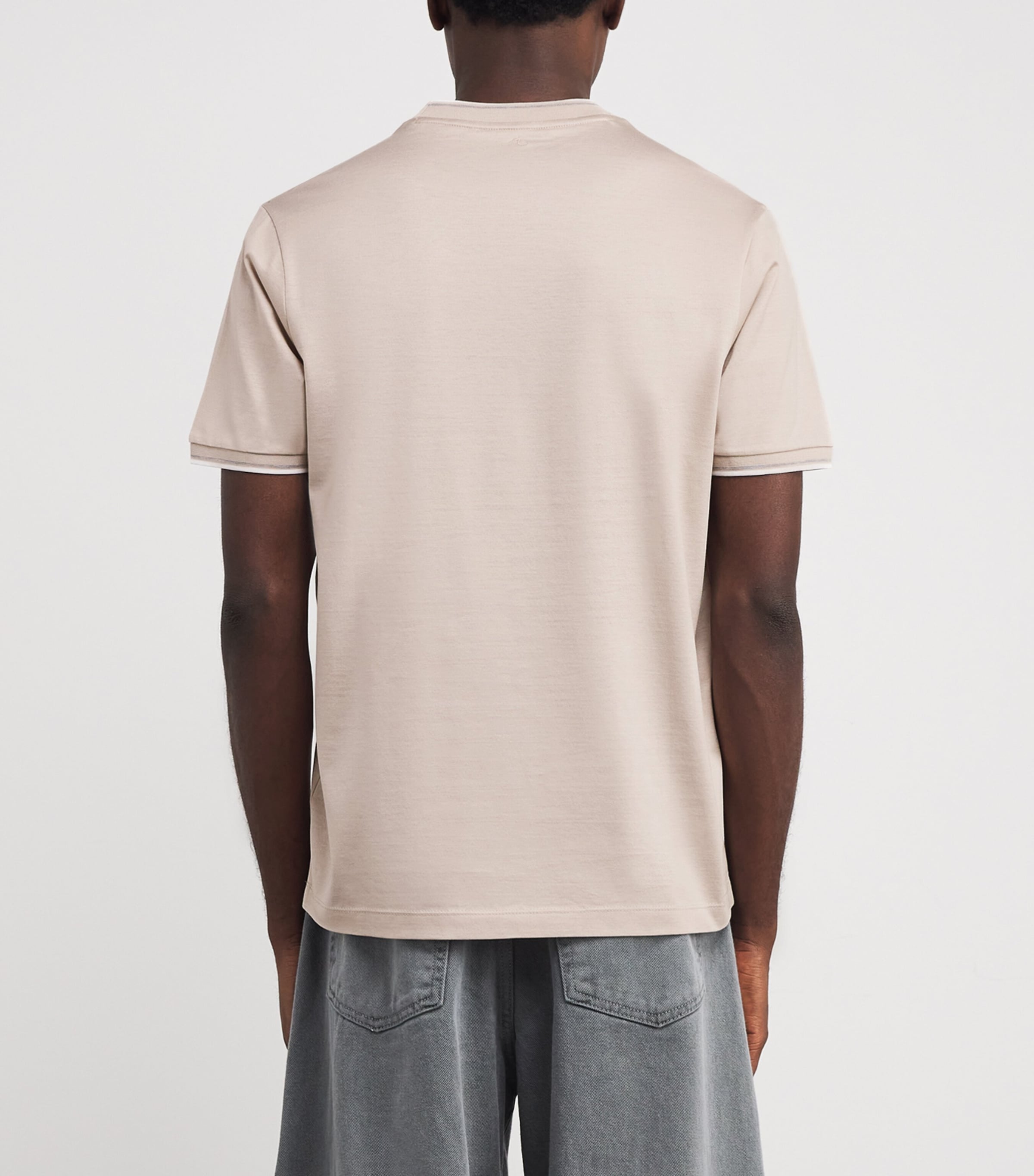 Mercerised Cotton T-Shirt 348 BEIGE Image 4