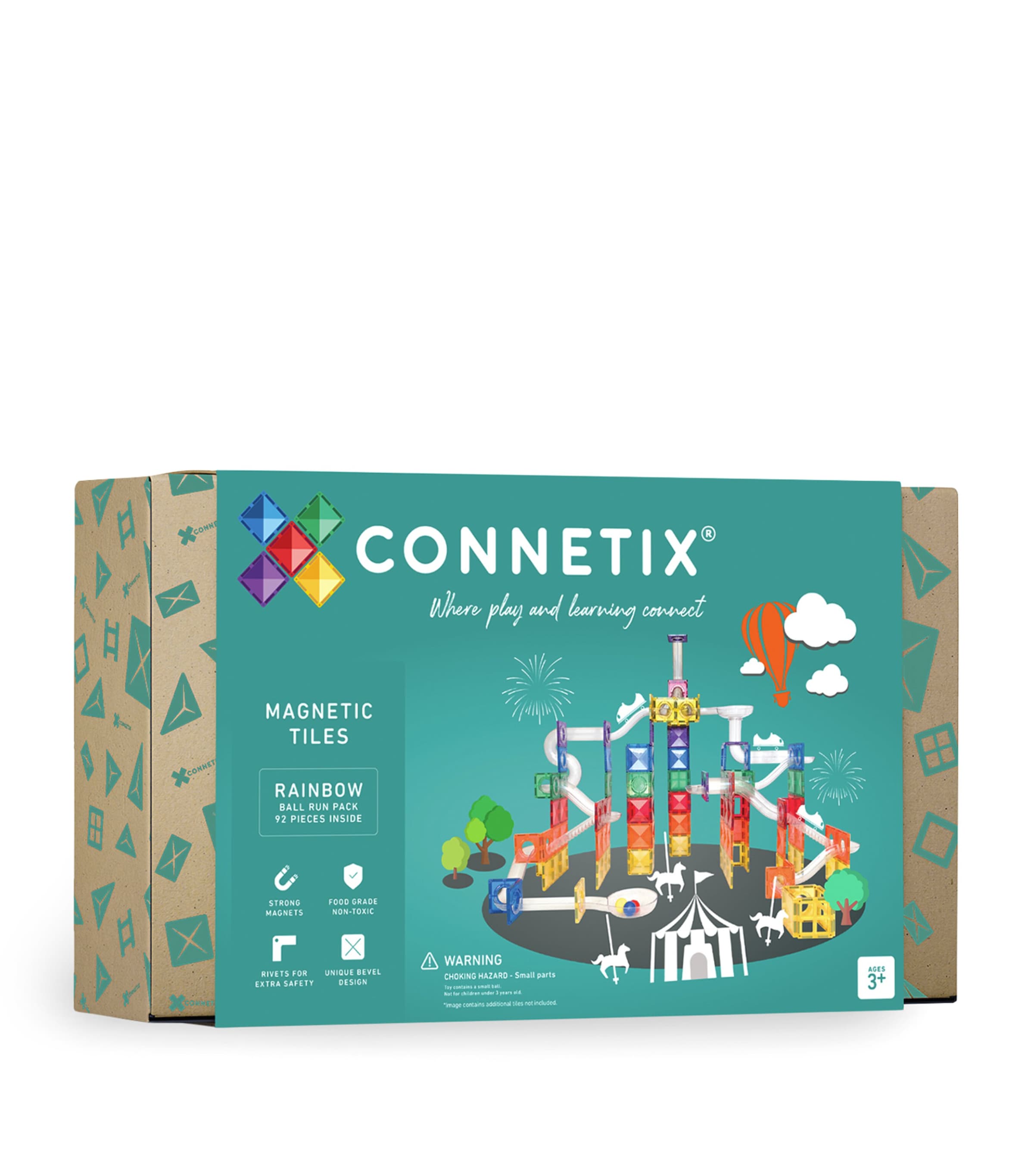 Connetix Tiles Rainbow Ball Run Pack Play Set | Toys | Building & Construction Toys