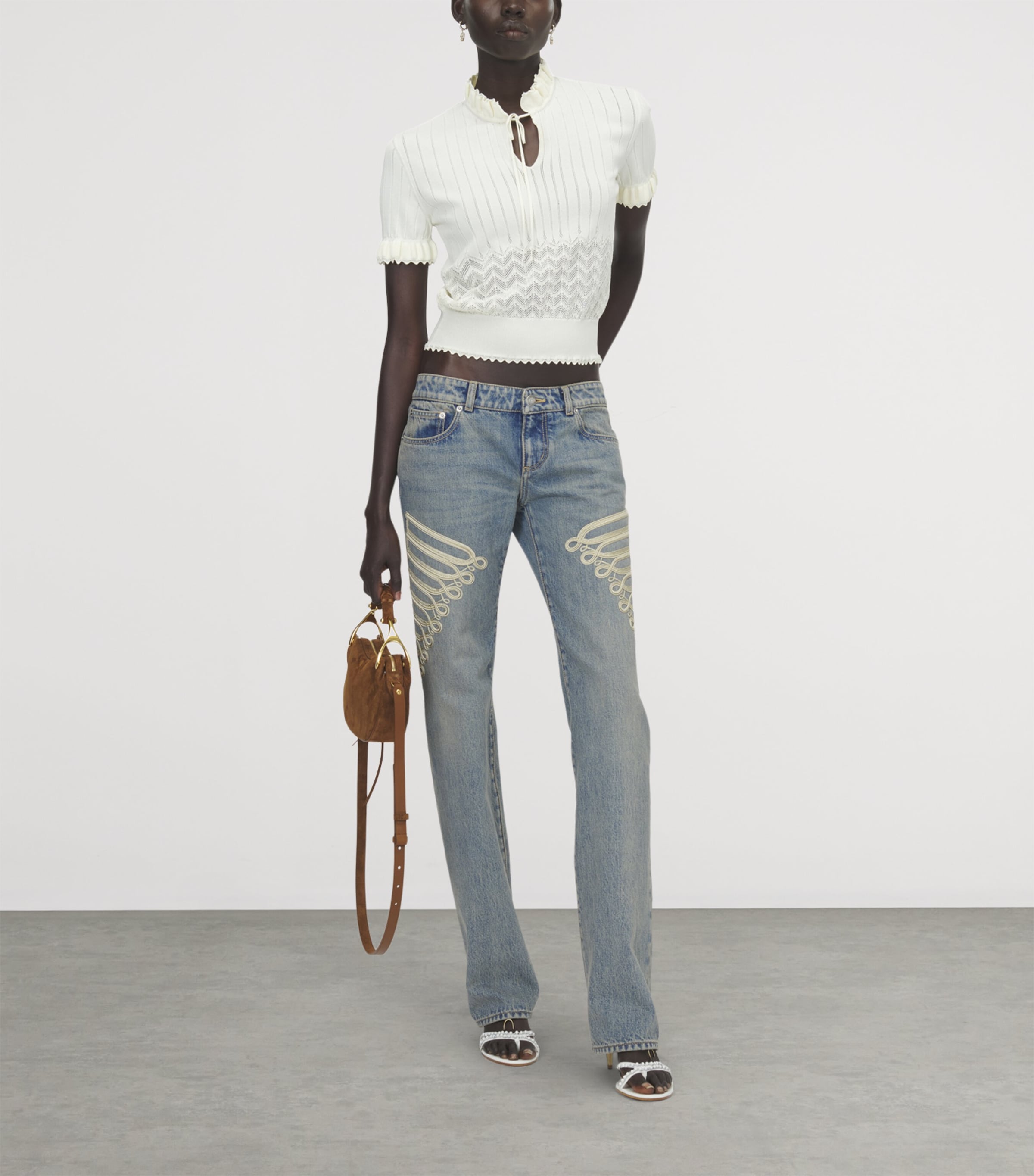 McQueen Womens Pointelle Knit Top Image 2