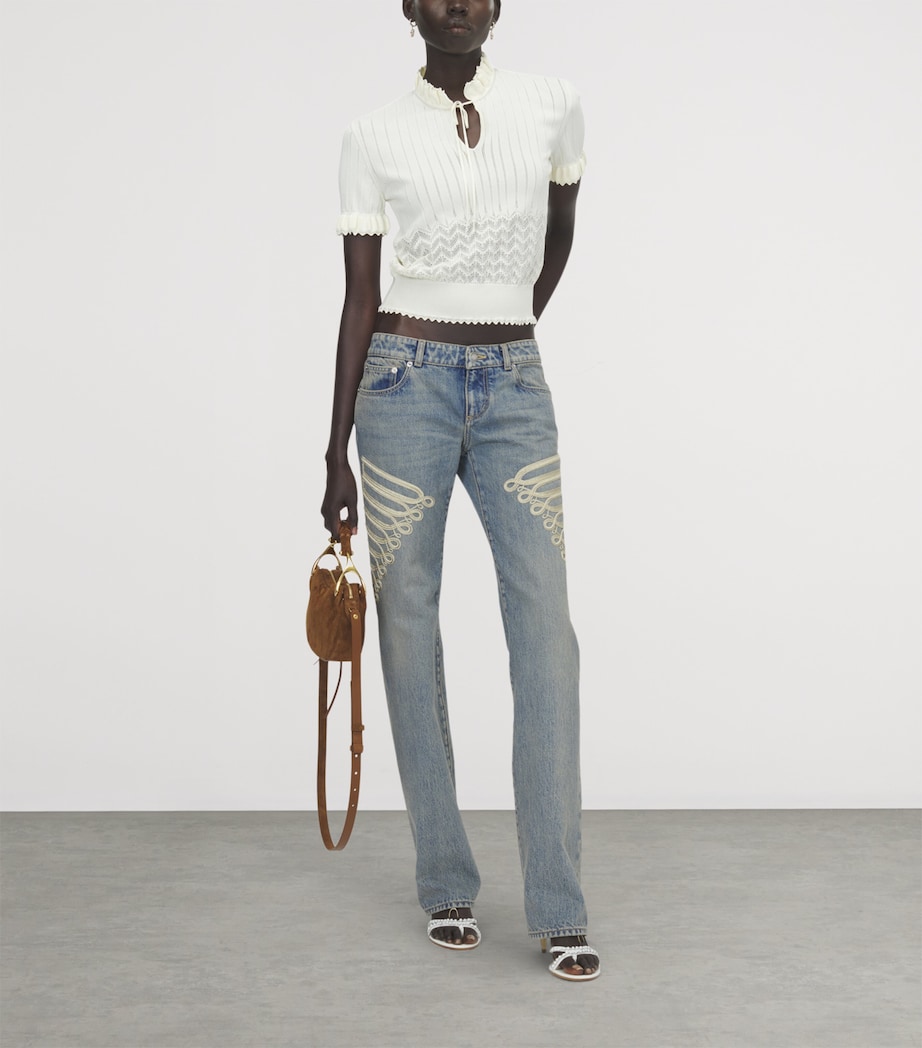 McQueen Womens Pointelle Knit Top Image 2
