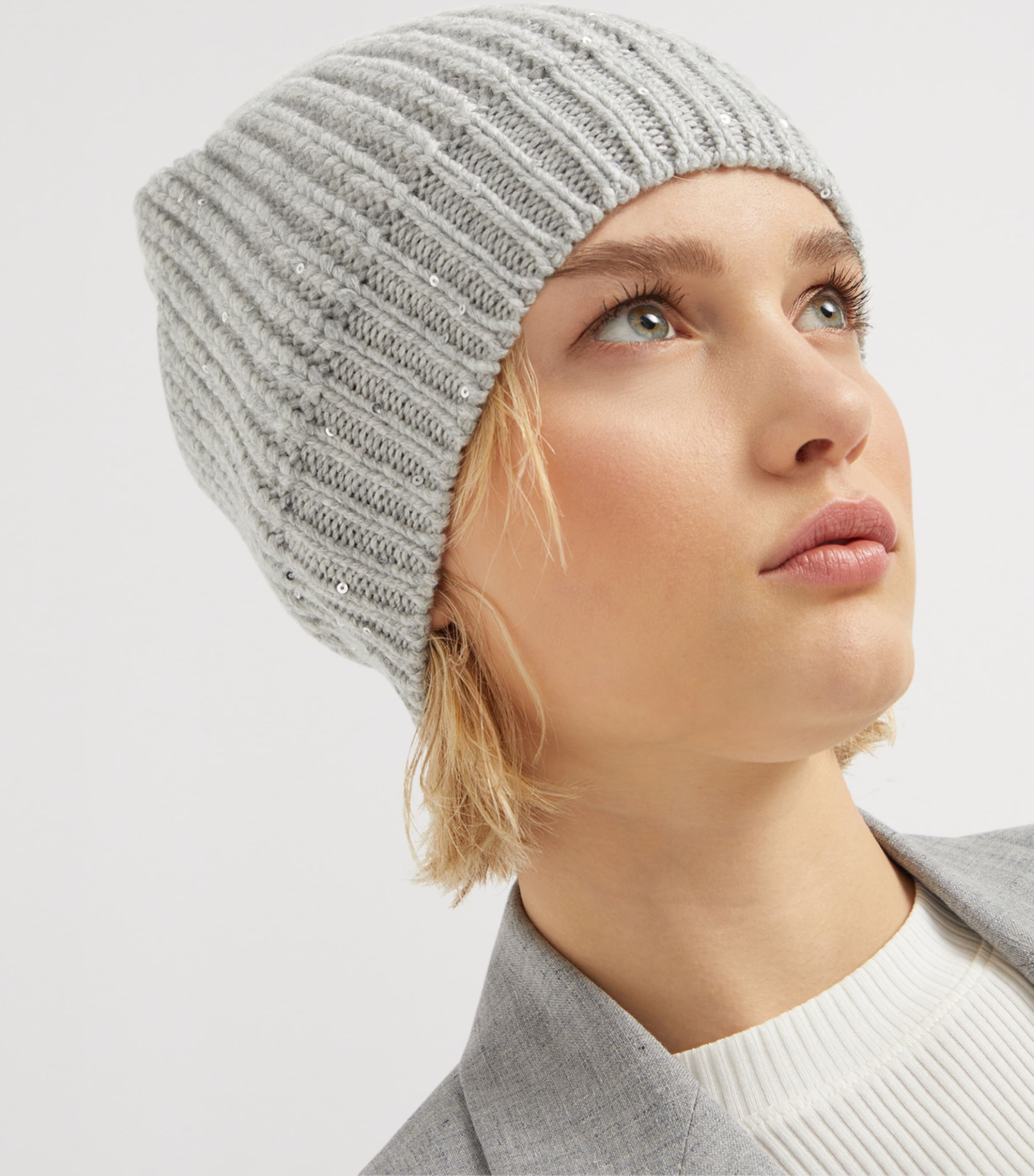Cashmere-Silk Embellished Beanie CJ072 Image 2