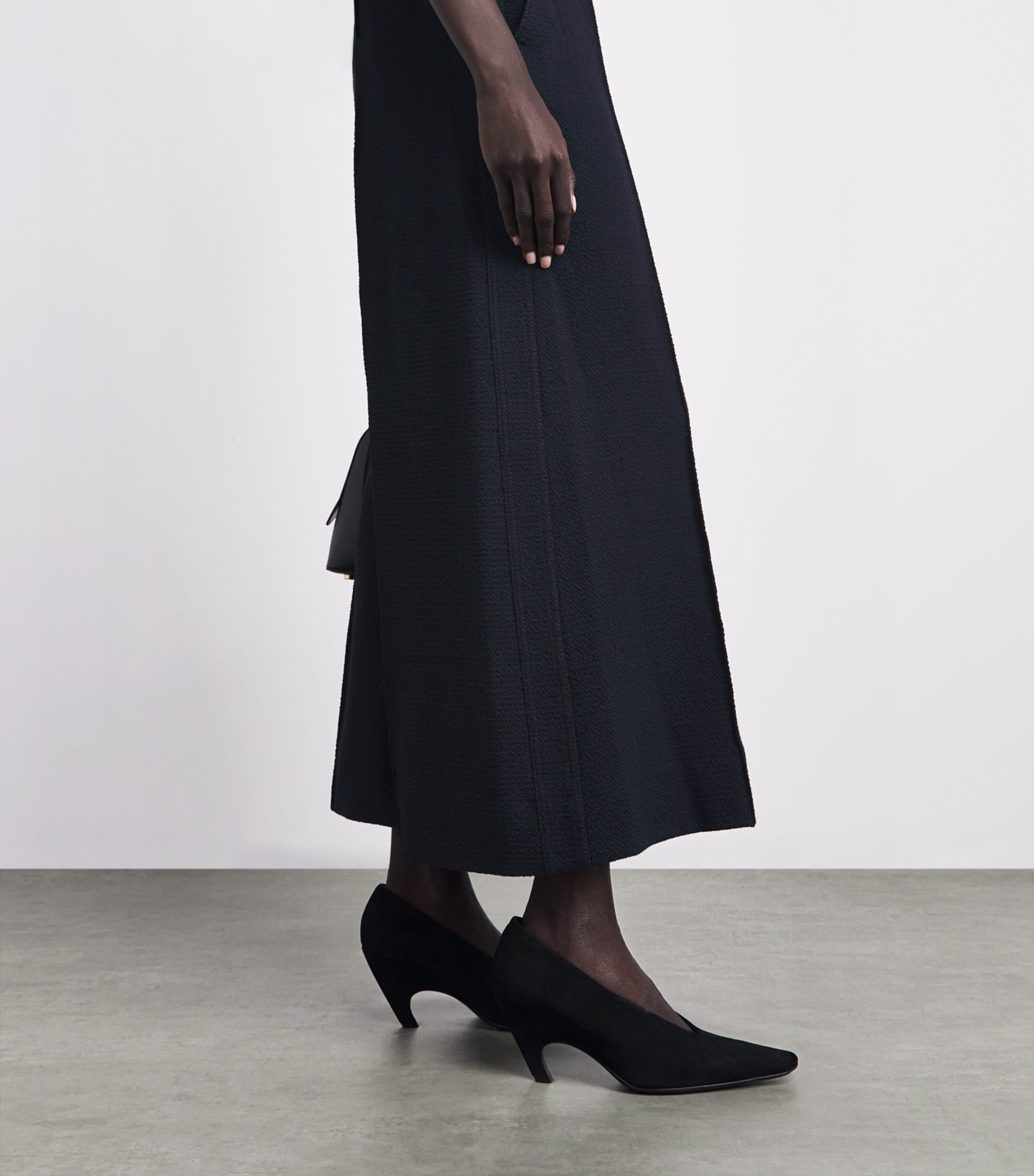 ME+EM Womens Cropped Wide-Leg Jumpsuit Navy Image 5