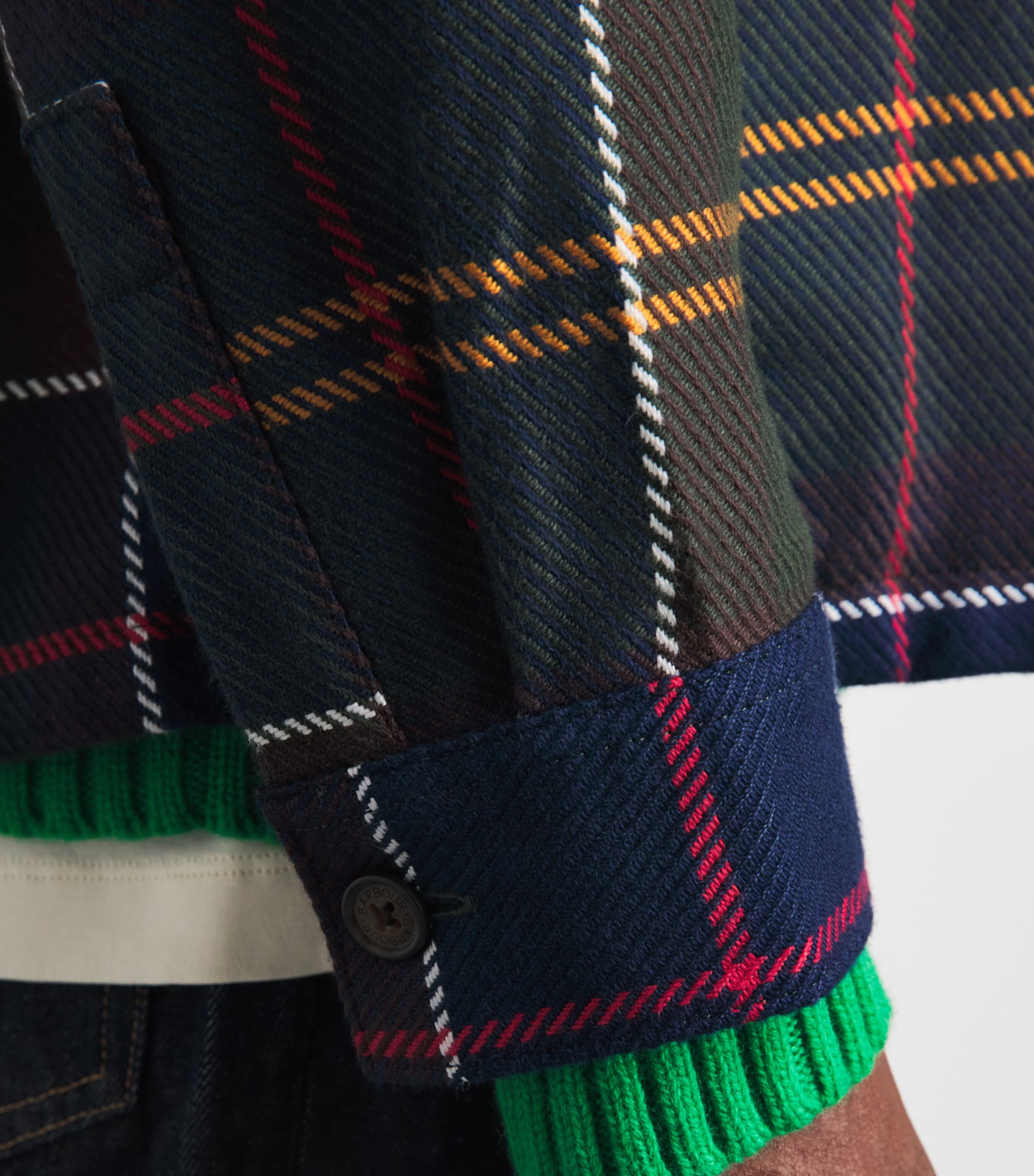 Barbour Mens Cotton Oversized Tartan Overshirt Classic Tartan Image 3
