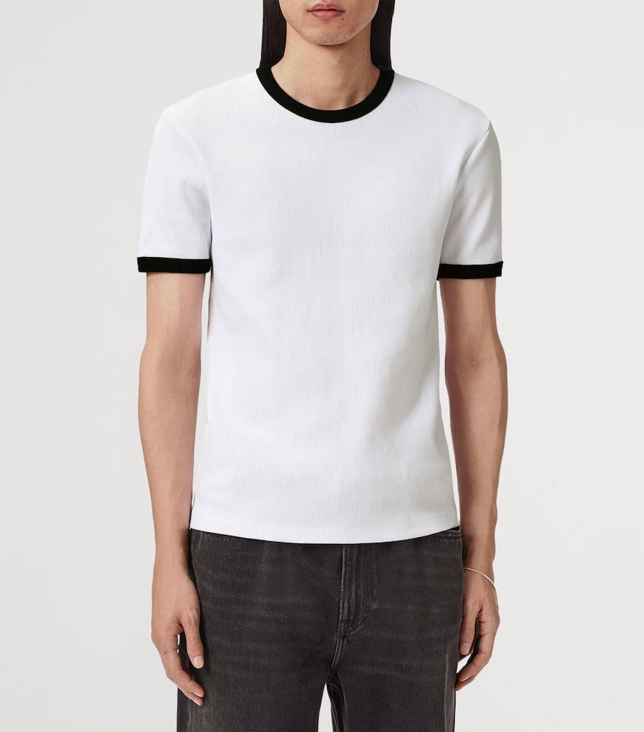 AllSaints Mens Organic Cotton Austin T-Shirt Optic White Image 3