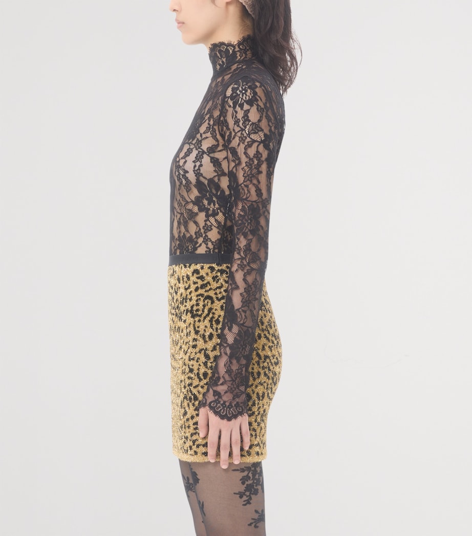 Lace Floral Bodysuit 0NO Image 4
