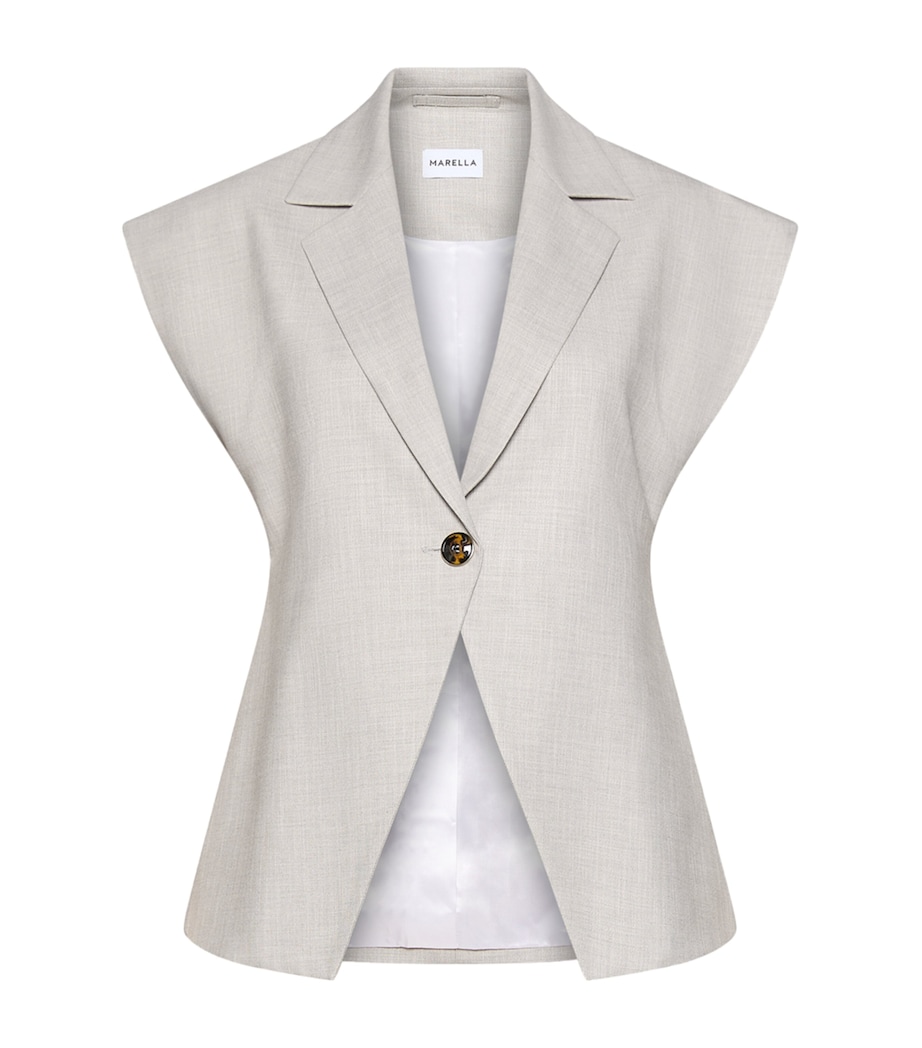 Marella Womens Kimono-Style Blazer Light Grey Image 1