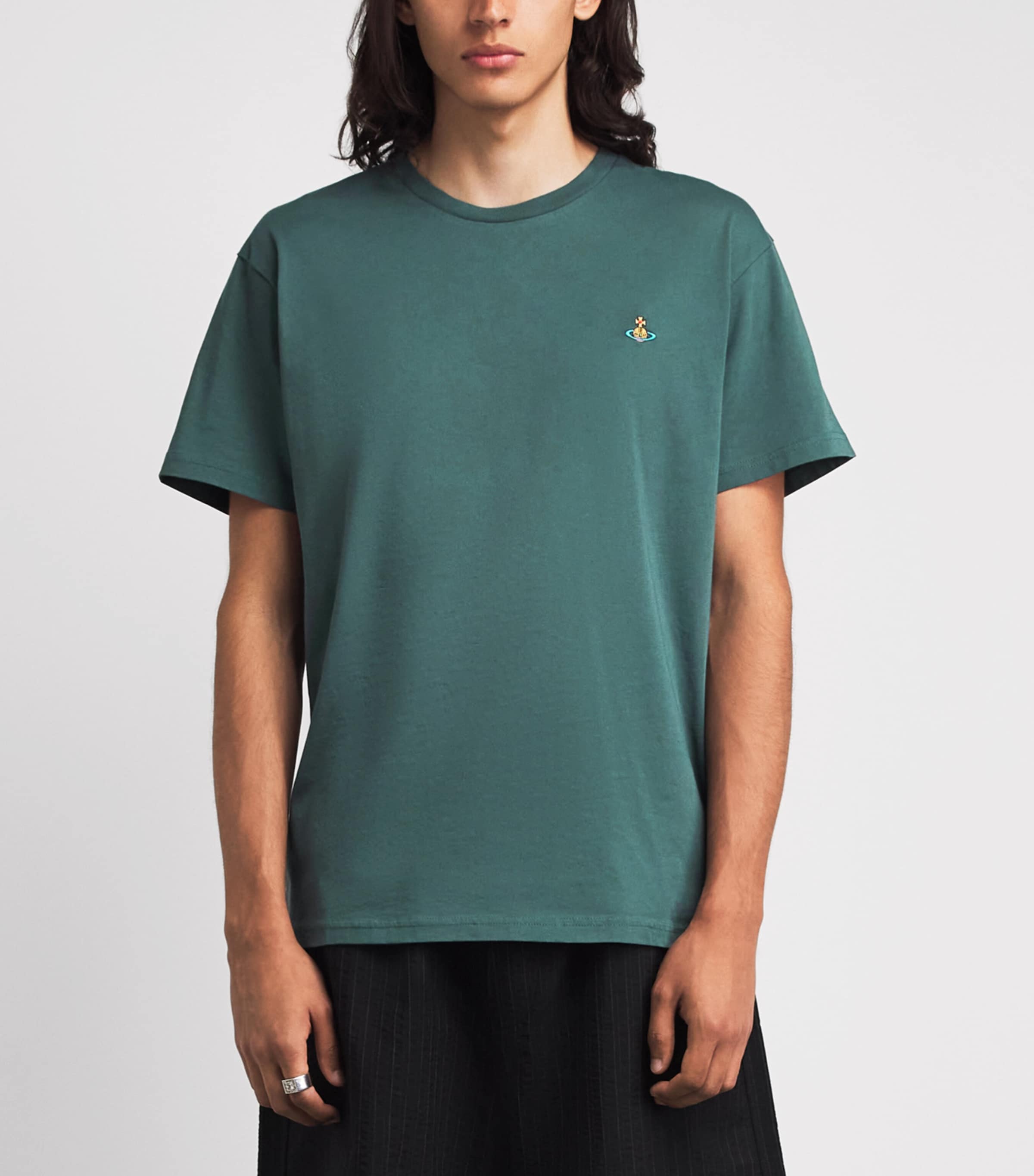 Vivienne Westwood Mens Cotton Orb T-Shirt Woodland Image 4