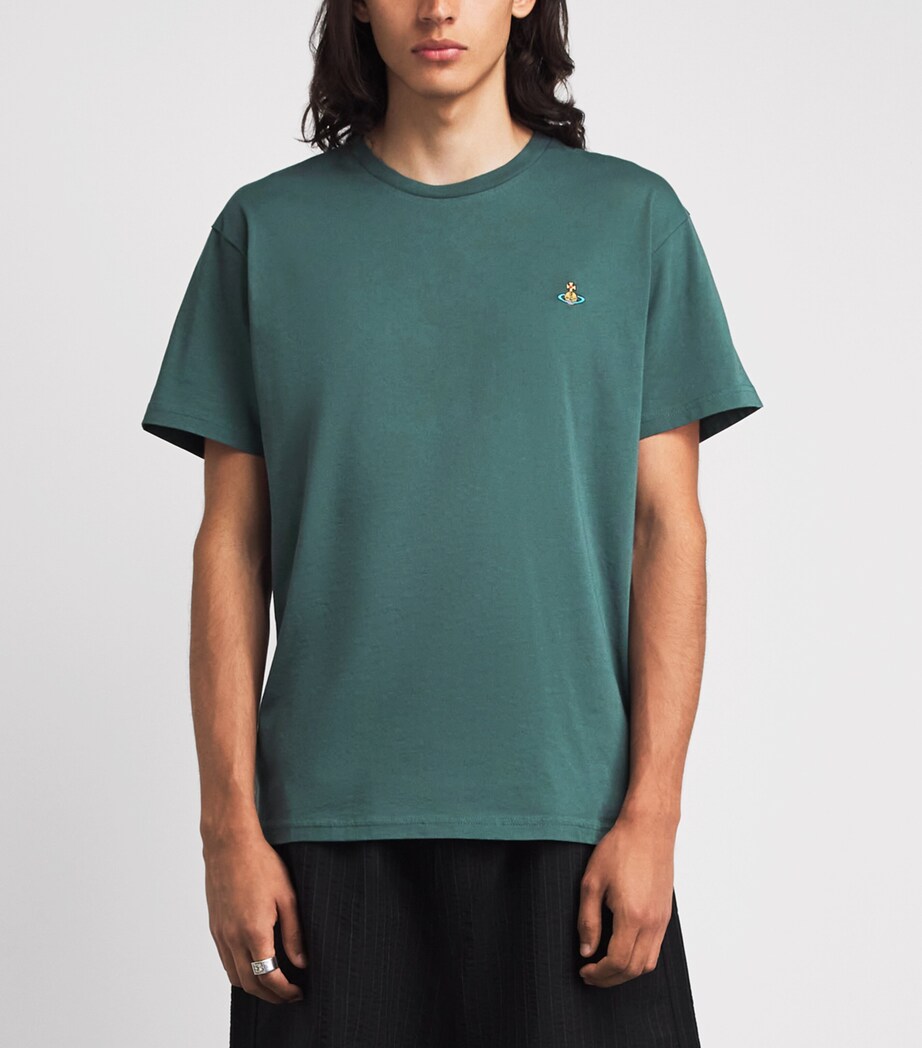 Vivienne Westwood Mens Cotton Orb T-Shirt Woodland Image 4