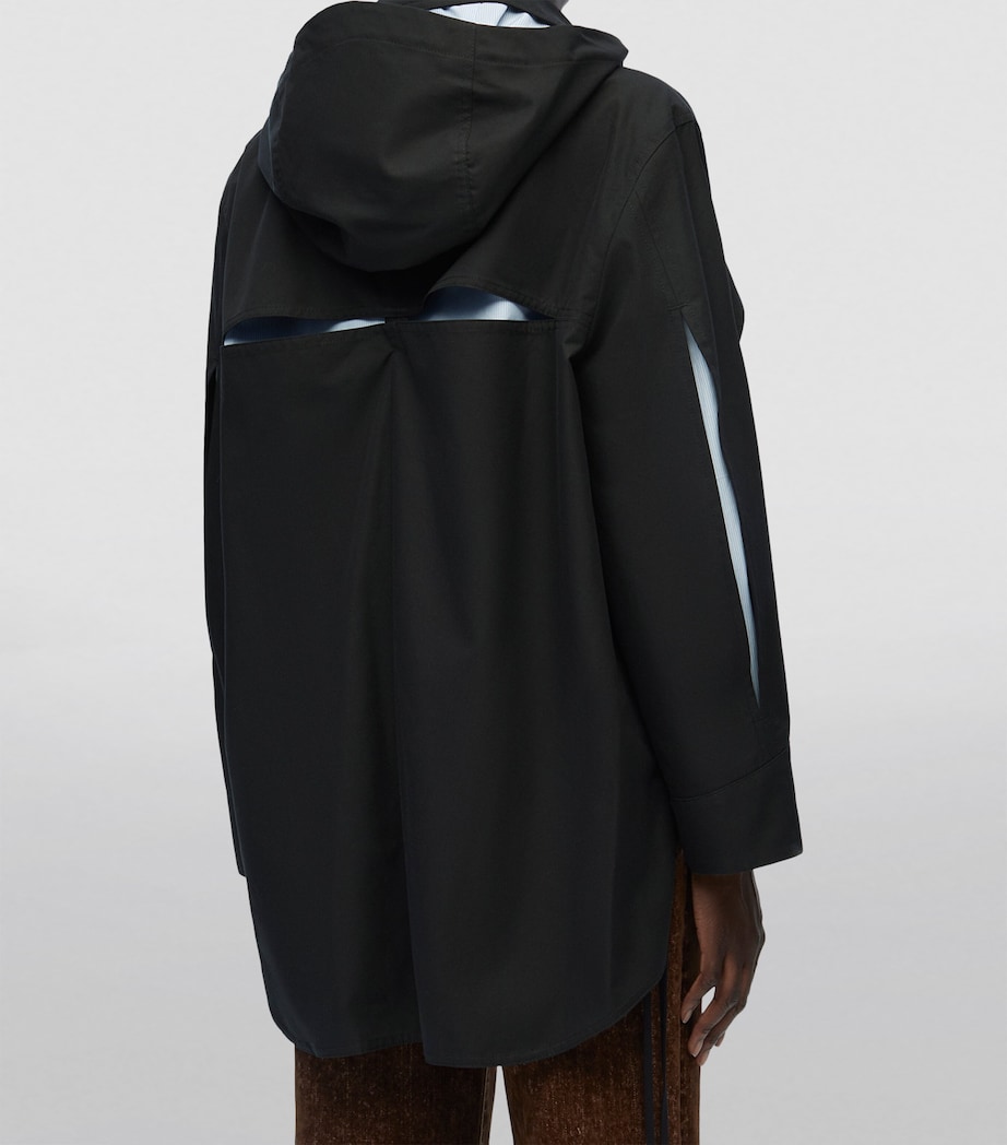 Hooded Parka Jacket BLACK Image 4