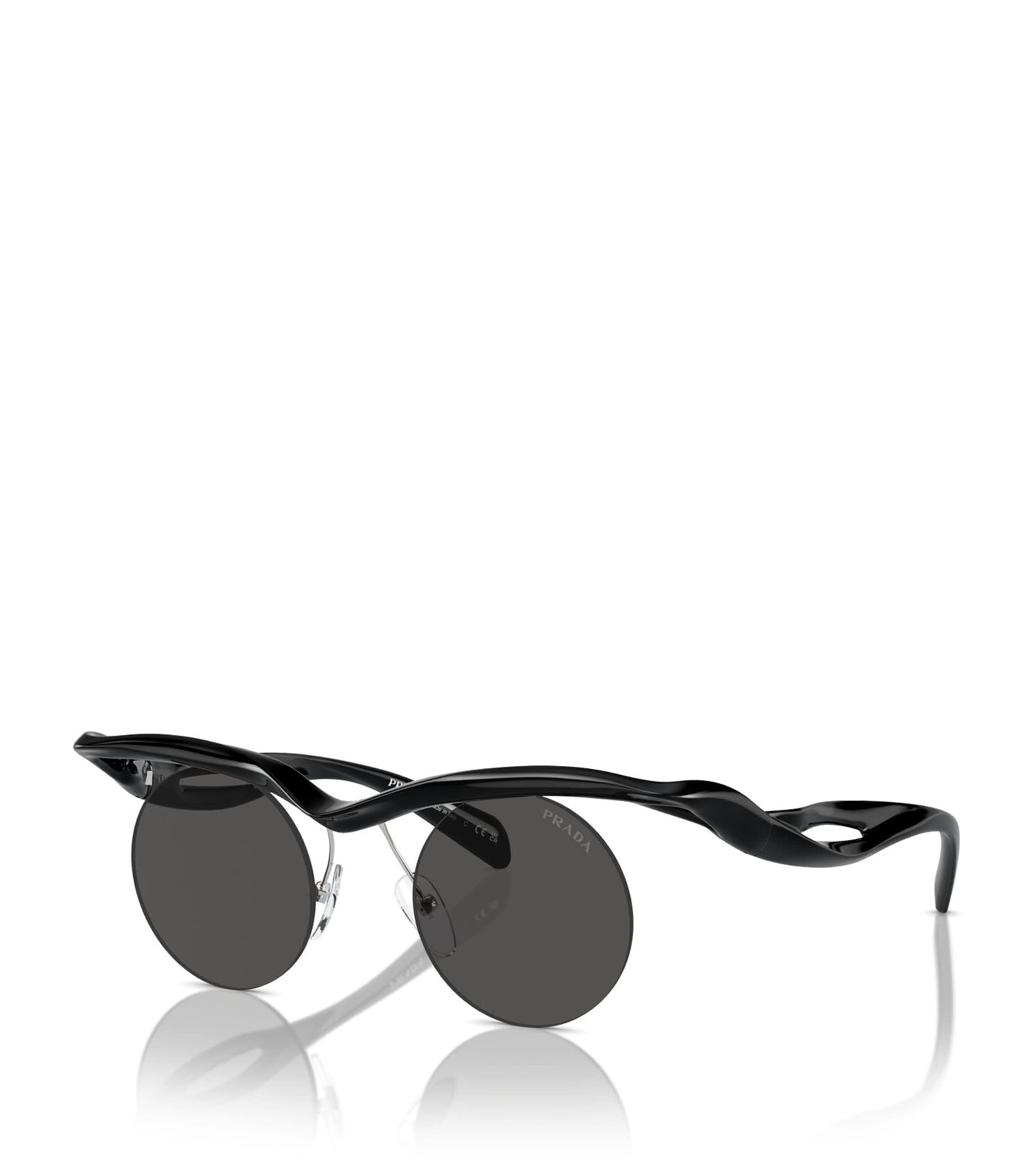 Sculptural Round Runway Sunglasses 1AB5S0 Image 2
