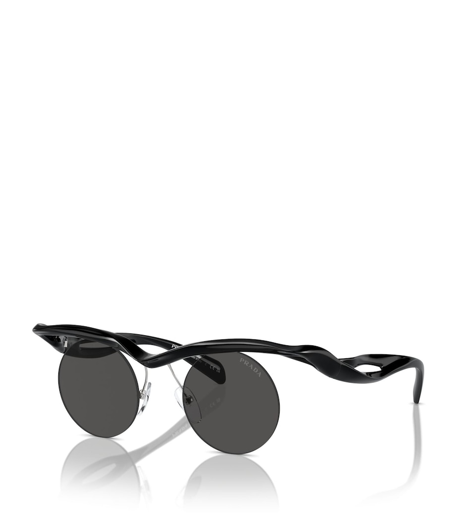 Sculptural Round Runway Sunglasses 1AB5S0 Image 2