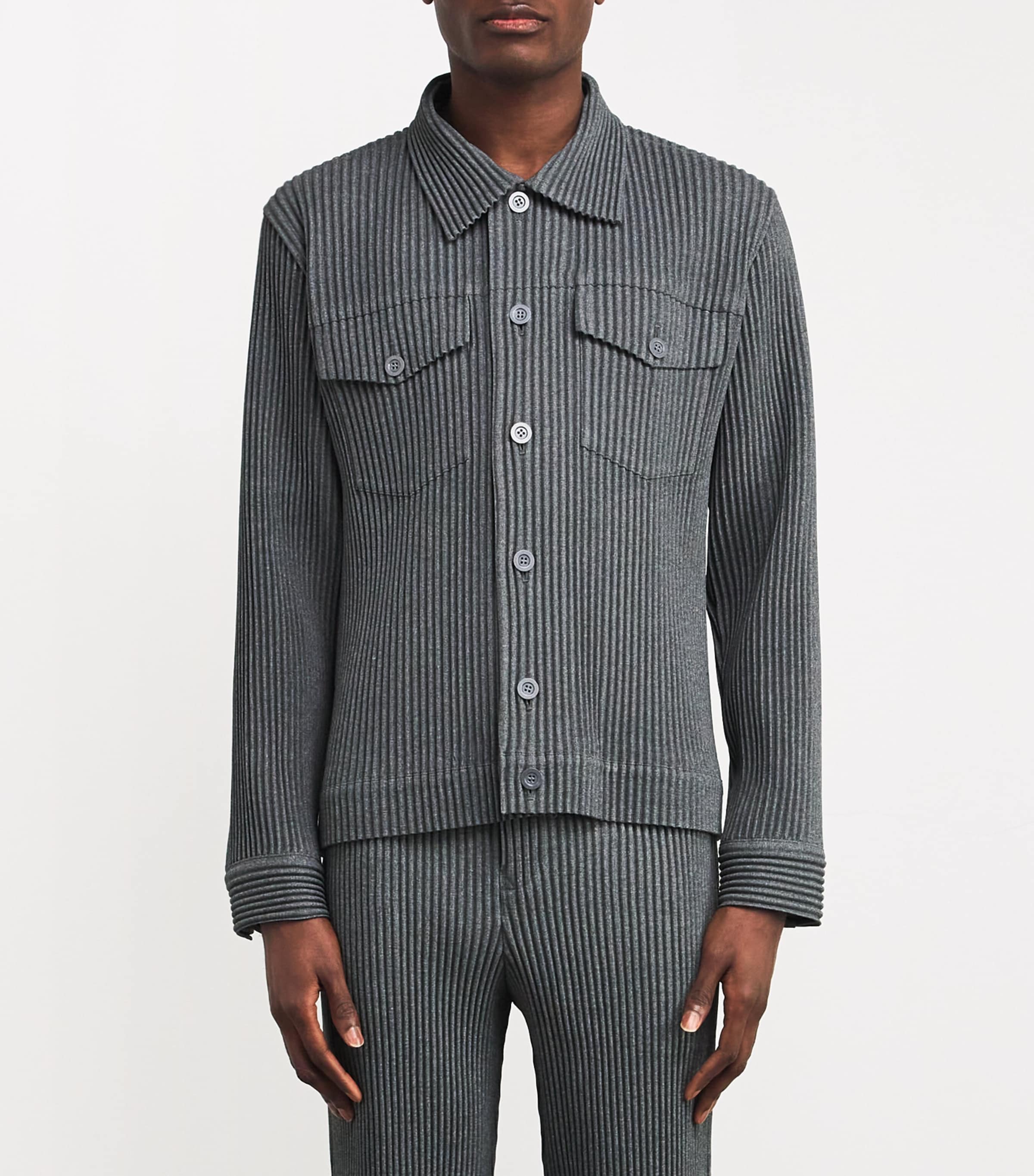 Homme Plissé Issey Miyake Grey Trucker Jacket | Harrods US