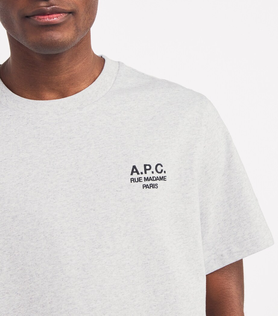 Cotton Logo T-Shirt GREY/BLACK Image 6