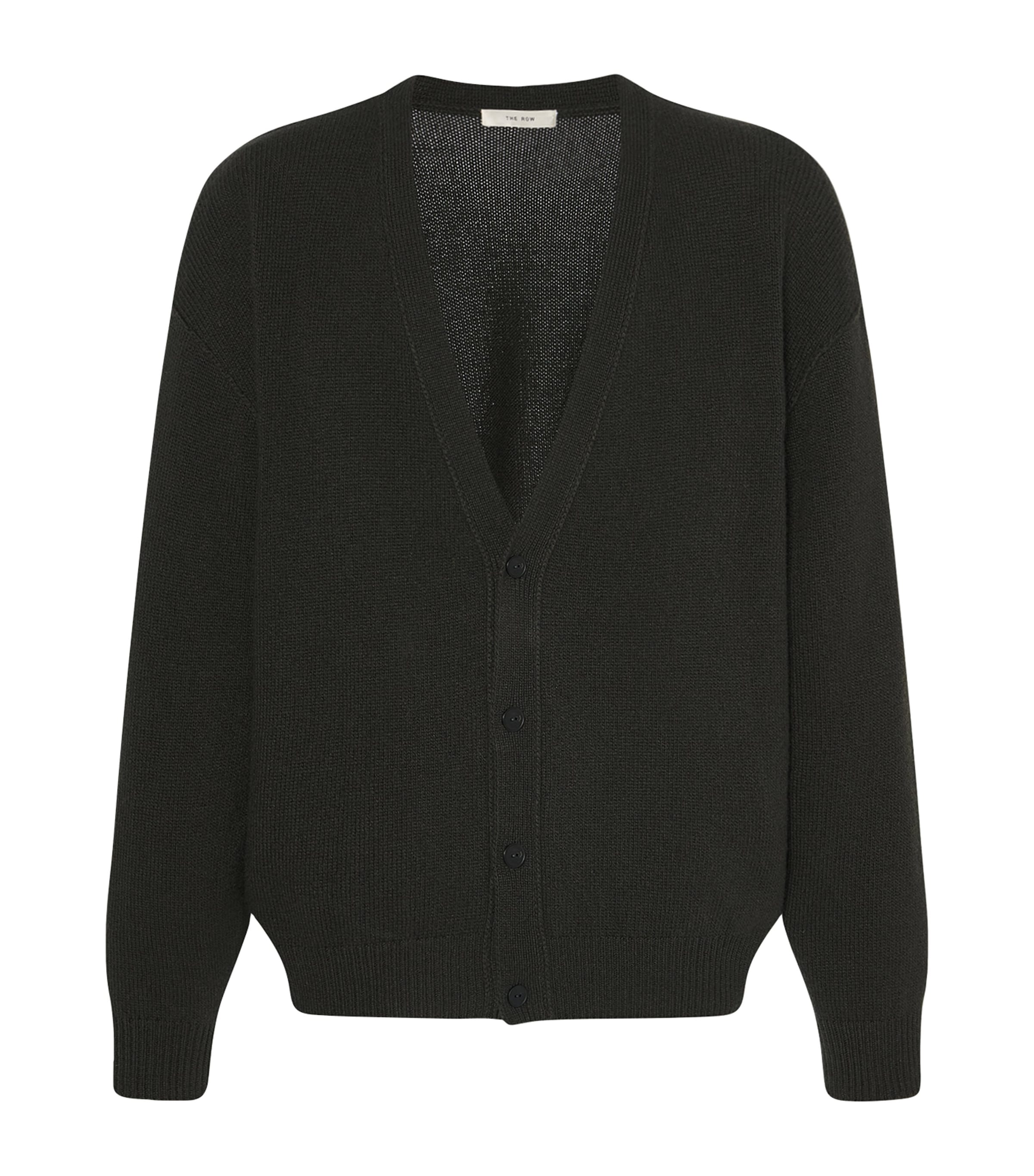 The Row Mats Cashmere Cardigan In Black
