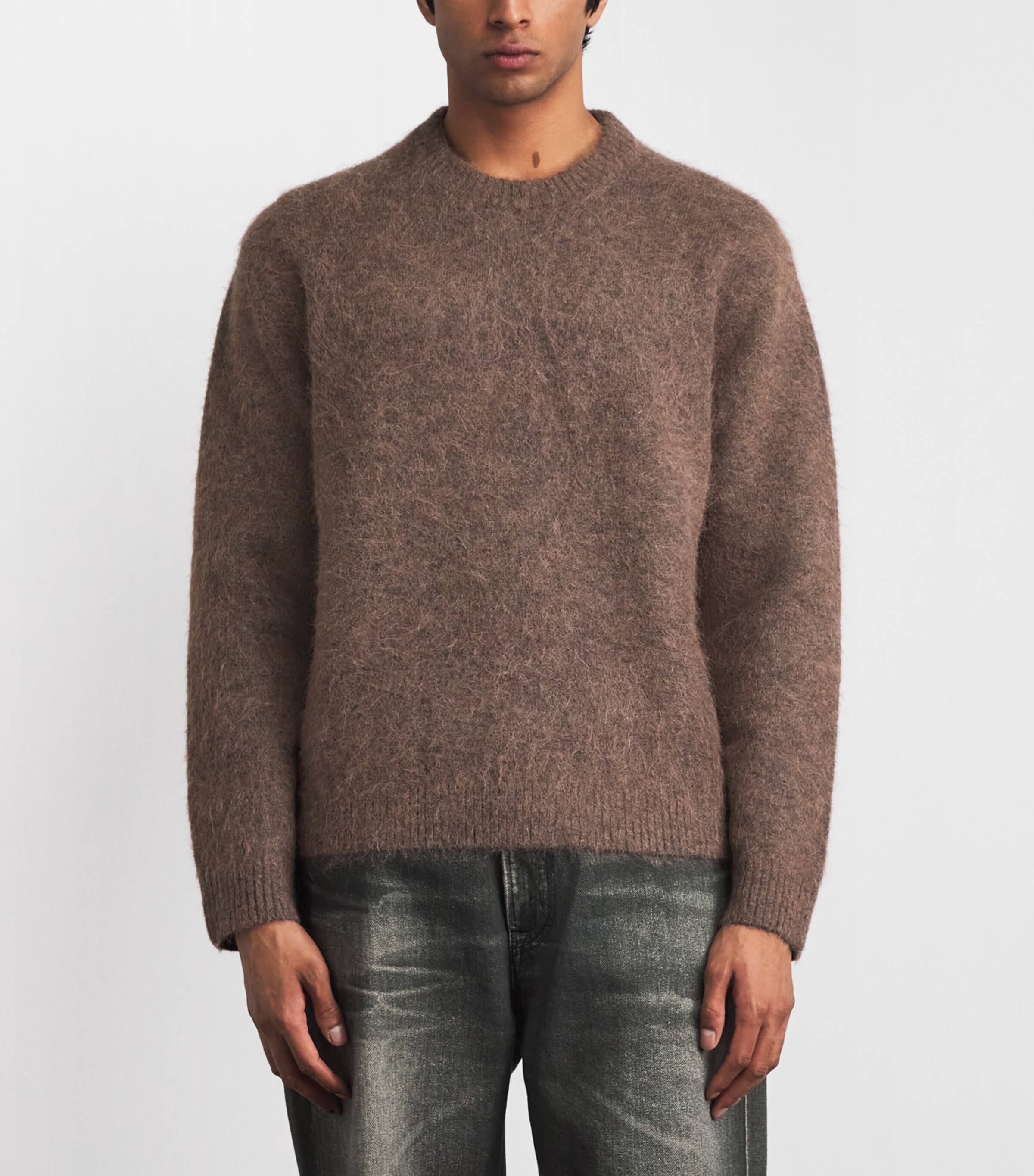 NN.07 Mens Alpaca-Blend Russell 60012 Sweater Mable Husk Image 4