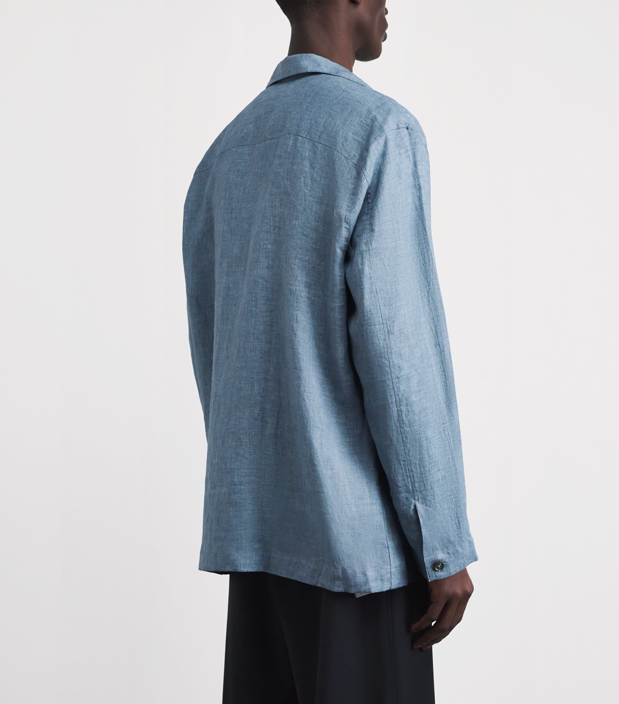 Brioni Mens Linen Overshirt Image 5