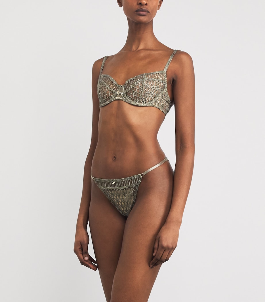 Embroidered Stardust Dream Tanga NILE GREEN Image 2