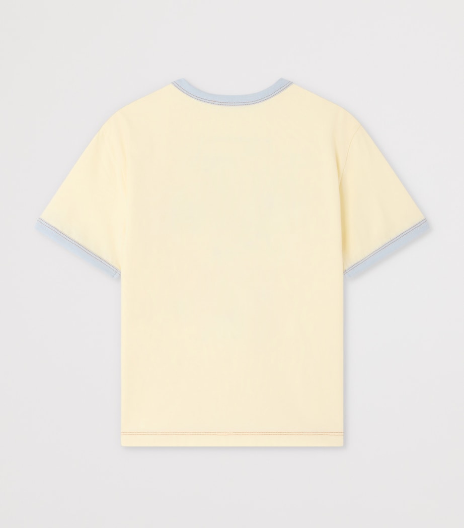 Bonpoint Record Print T-Shirt (4-8 Years) Jaune Clair Image 2