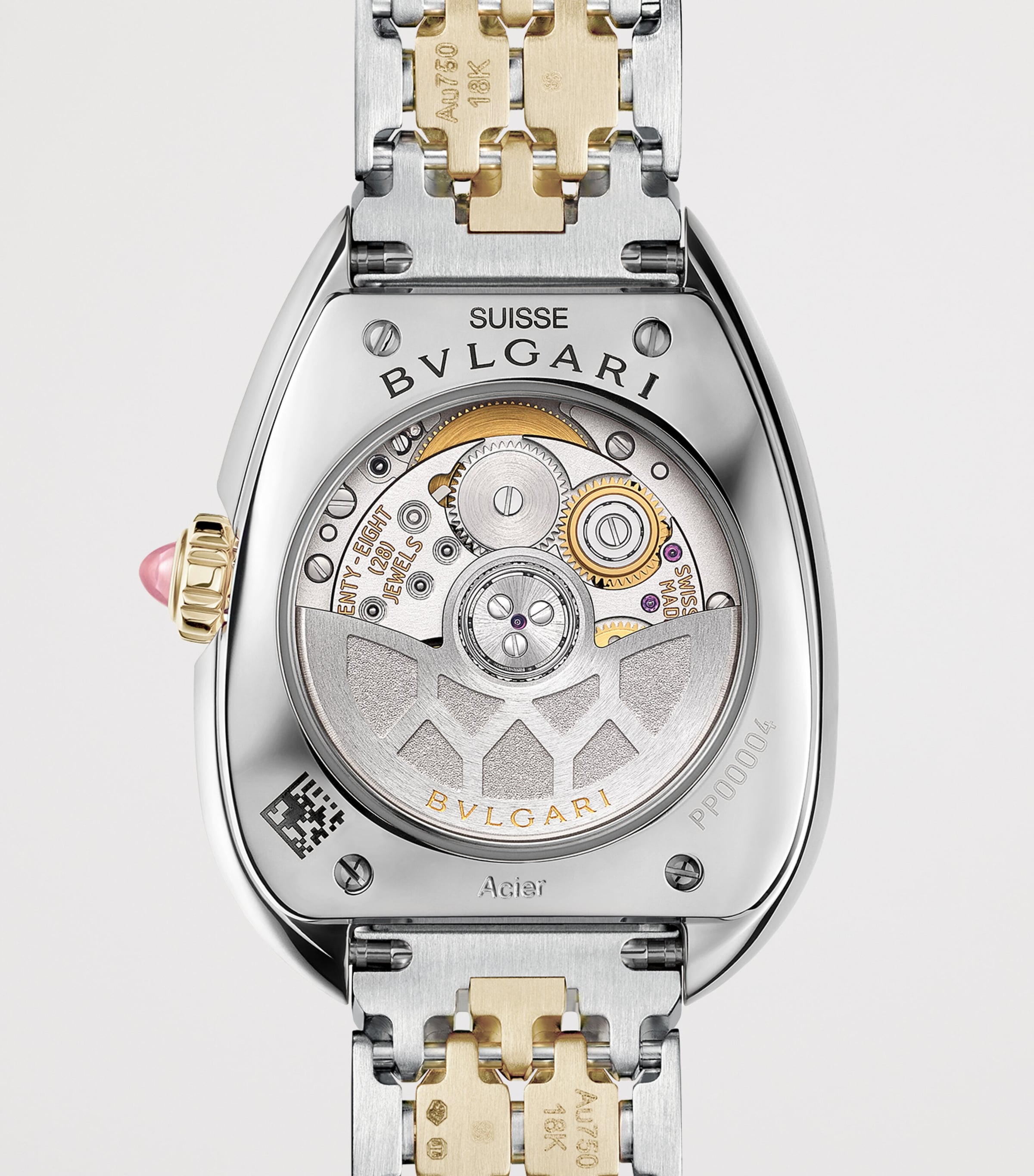 Bvlgari Yellow Gold, Stainless Steel and Diamond Serpenti Seduttori Watch 34mm White Image 2