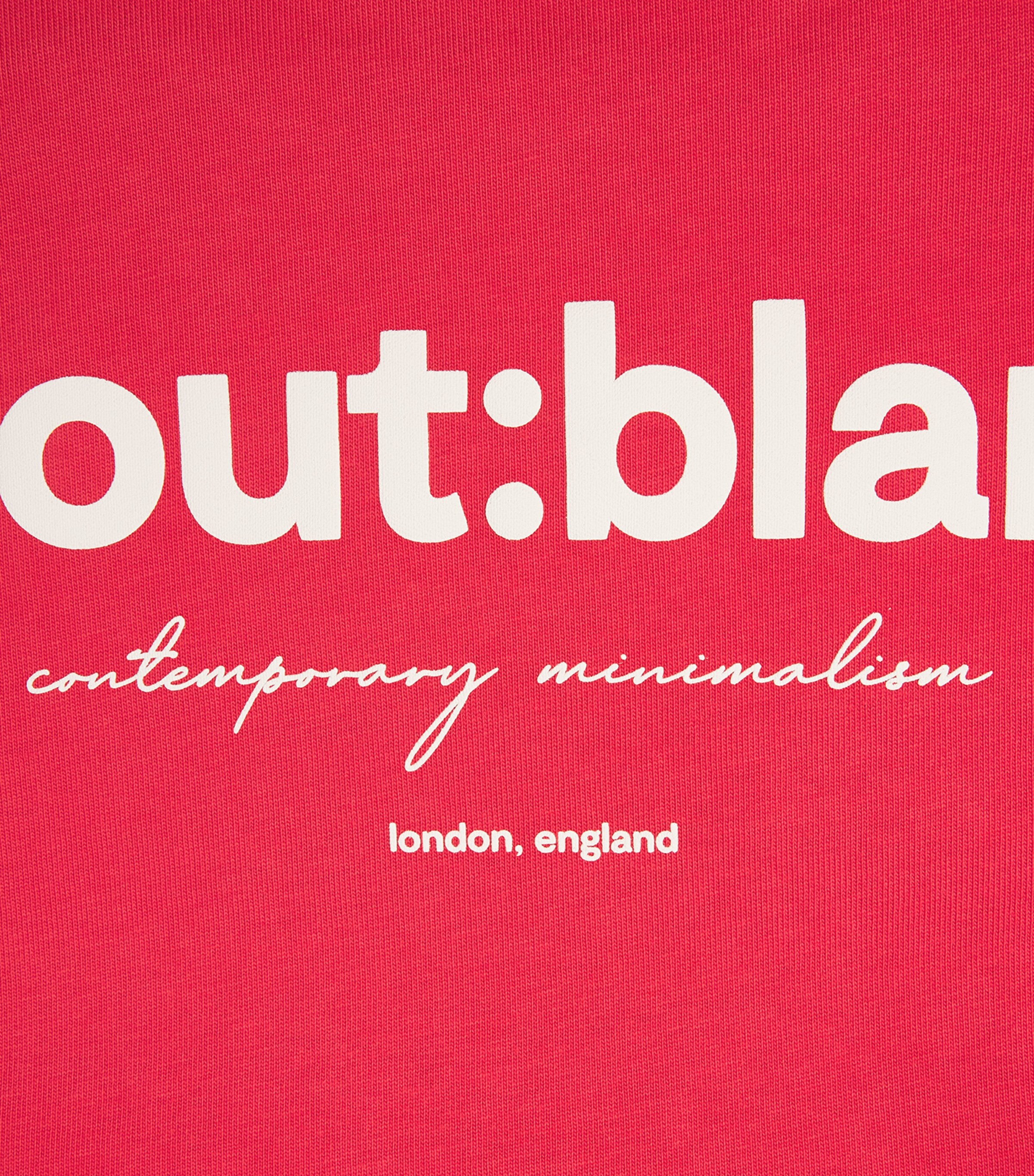 about:blank Mens Cotton Back Logo T-Shirt Red/white Image 6