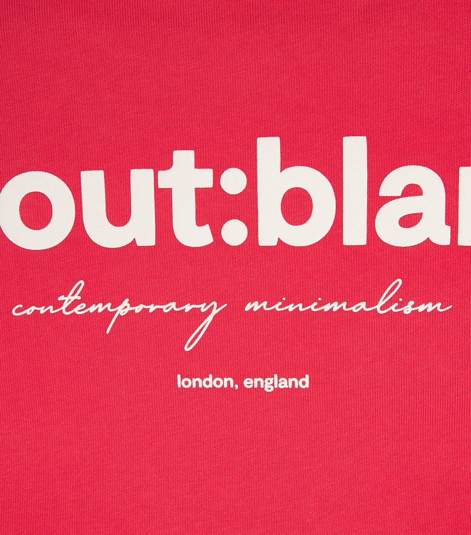 about:blank Mens Cotton Back Logo T-Shirt Red/white Image 6