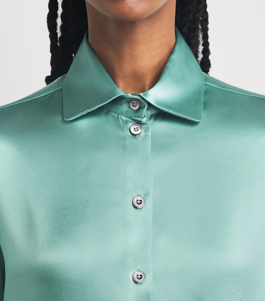 Eleventy Womens Silk Long-Sleeve Shirt Giada Image 3