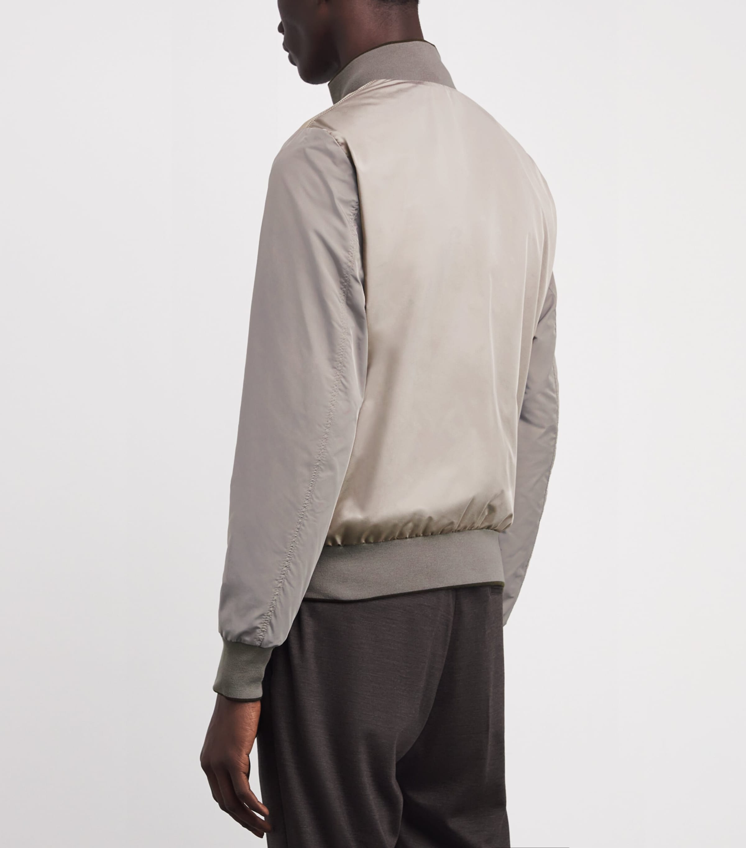 Suede-Front Kant Bomber Jacket GESSO U0089 Image 4