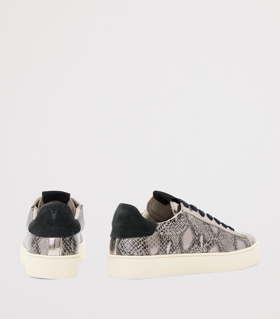 Leather Snake-Effect Shana Sneakers SILVER/BLACK Image 4