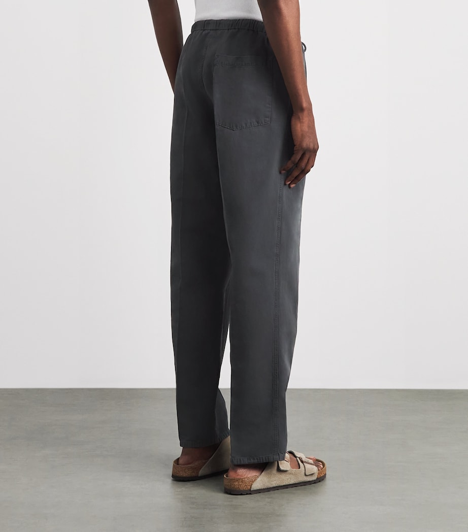 Citizens of Humanity Mens Linen Drawstring Trousers Washed Black Image 5