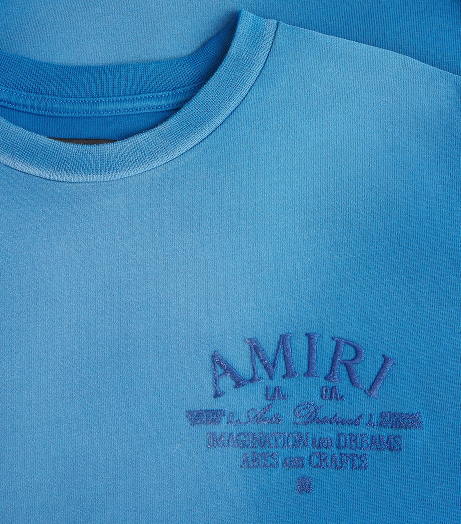 AMIRI Mens Cotton Arts District T-Shirt Sapphire Image 6