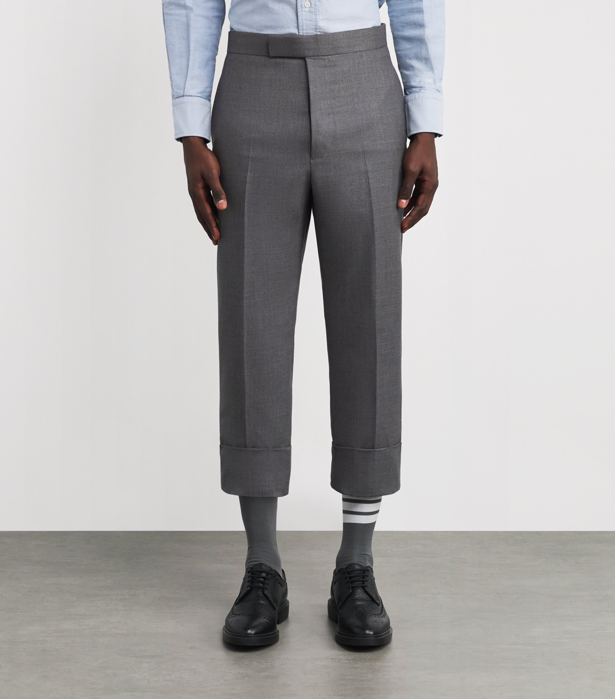 Wool Tailored Trousers MED GREY Image 3
