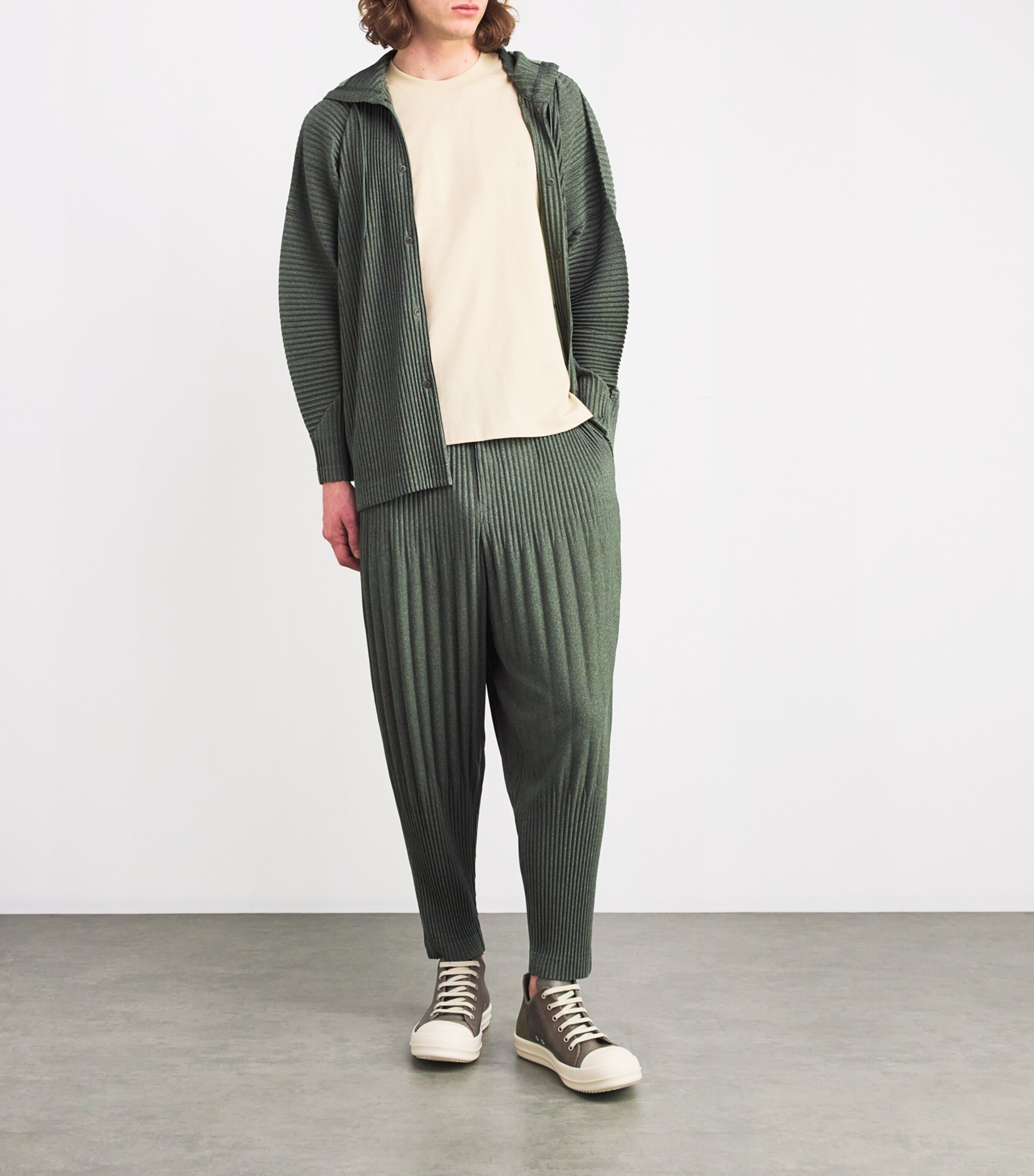 HOMME PLISSE ISSEY MIYAKE サルエルパンツ オリーブ 3 Color-Pleats-Pants---Olive-