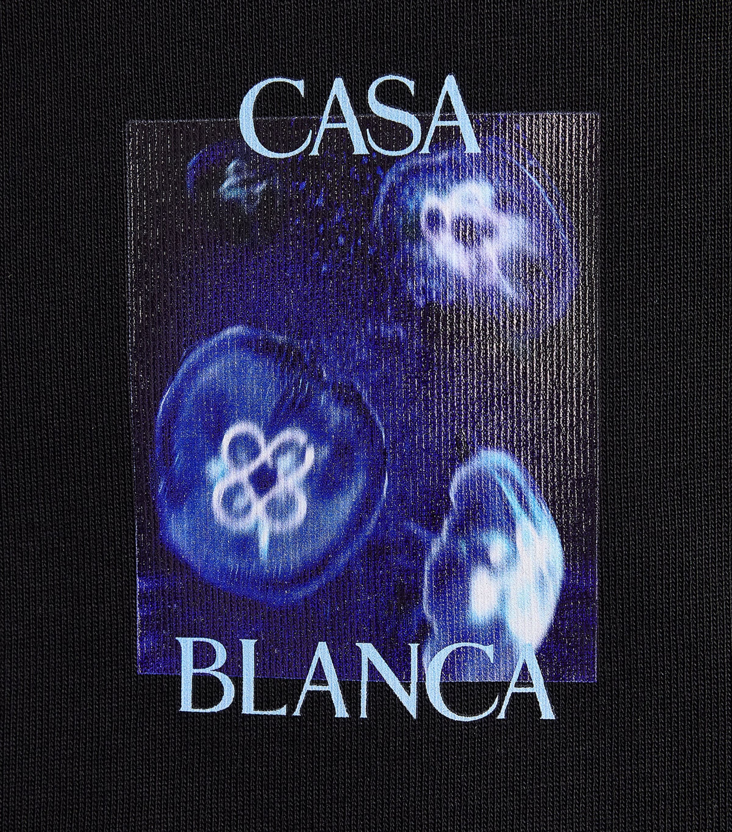 Casablanca Mens Organic Cotton Meduse Sportive T-Shirt Black/meduse Sportiv Image 6