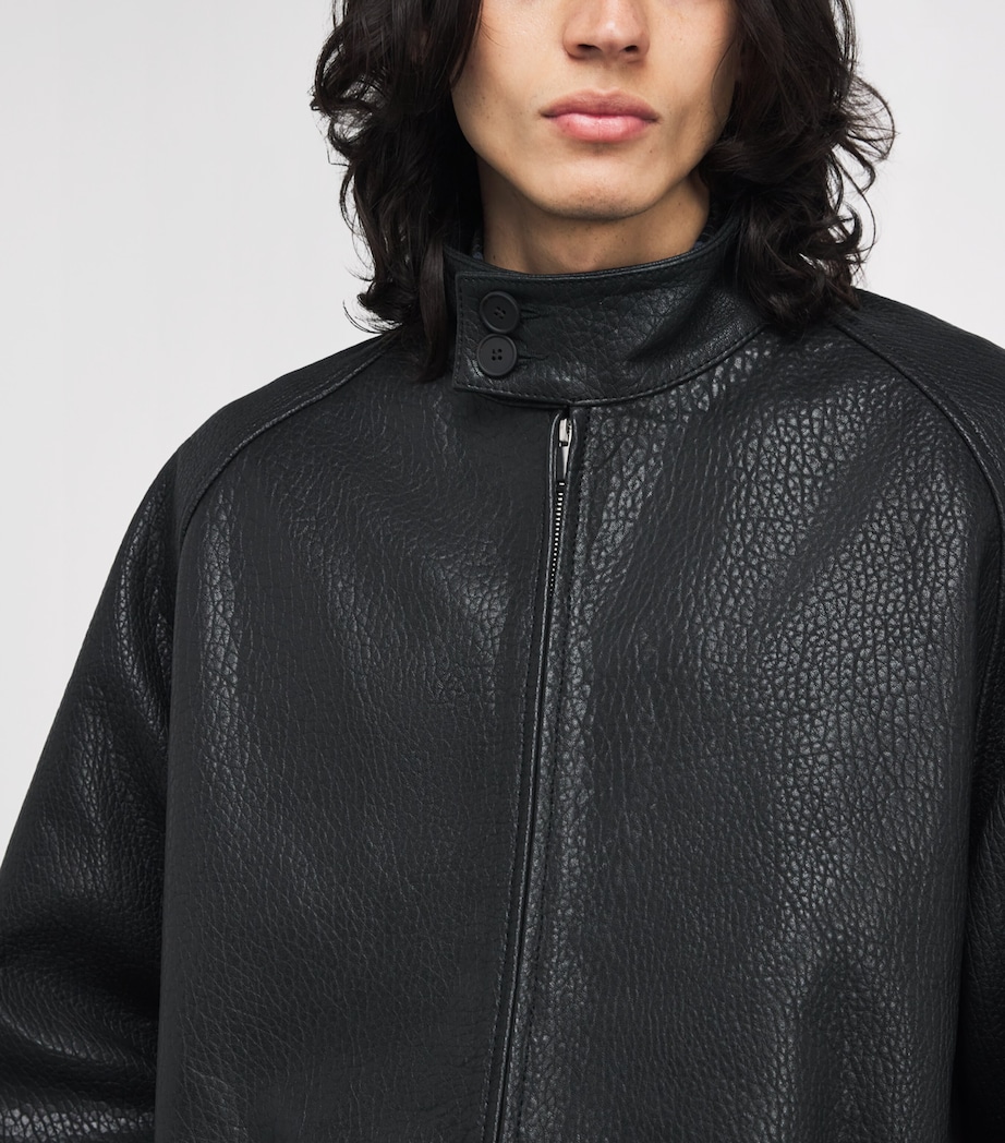 Over Leather Jacket BLACK Image 6