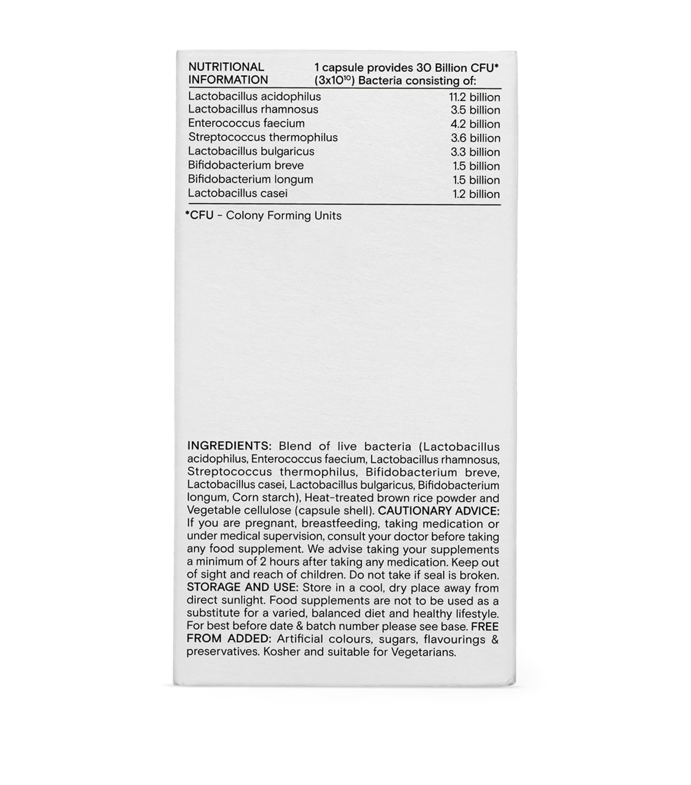 Wild Nutrition Food-Grown Multi Strain Biotic (30 Capsules) Image 2