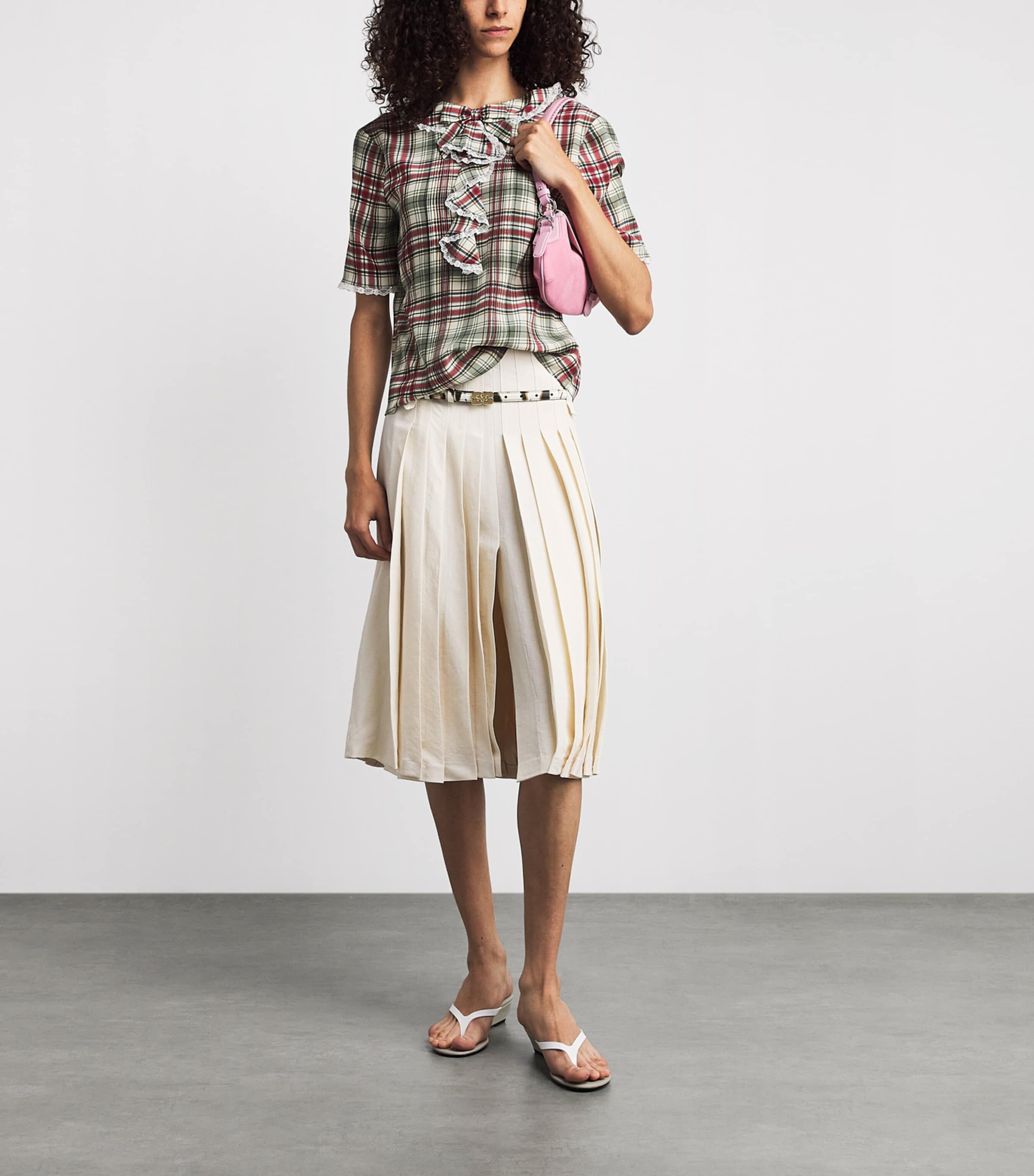 GANNI Small Kat Belt Egret Image 4