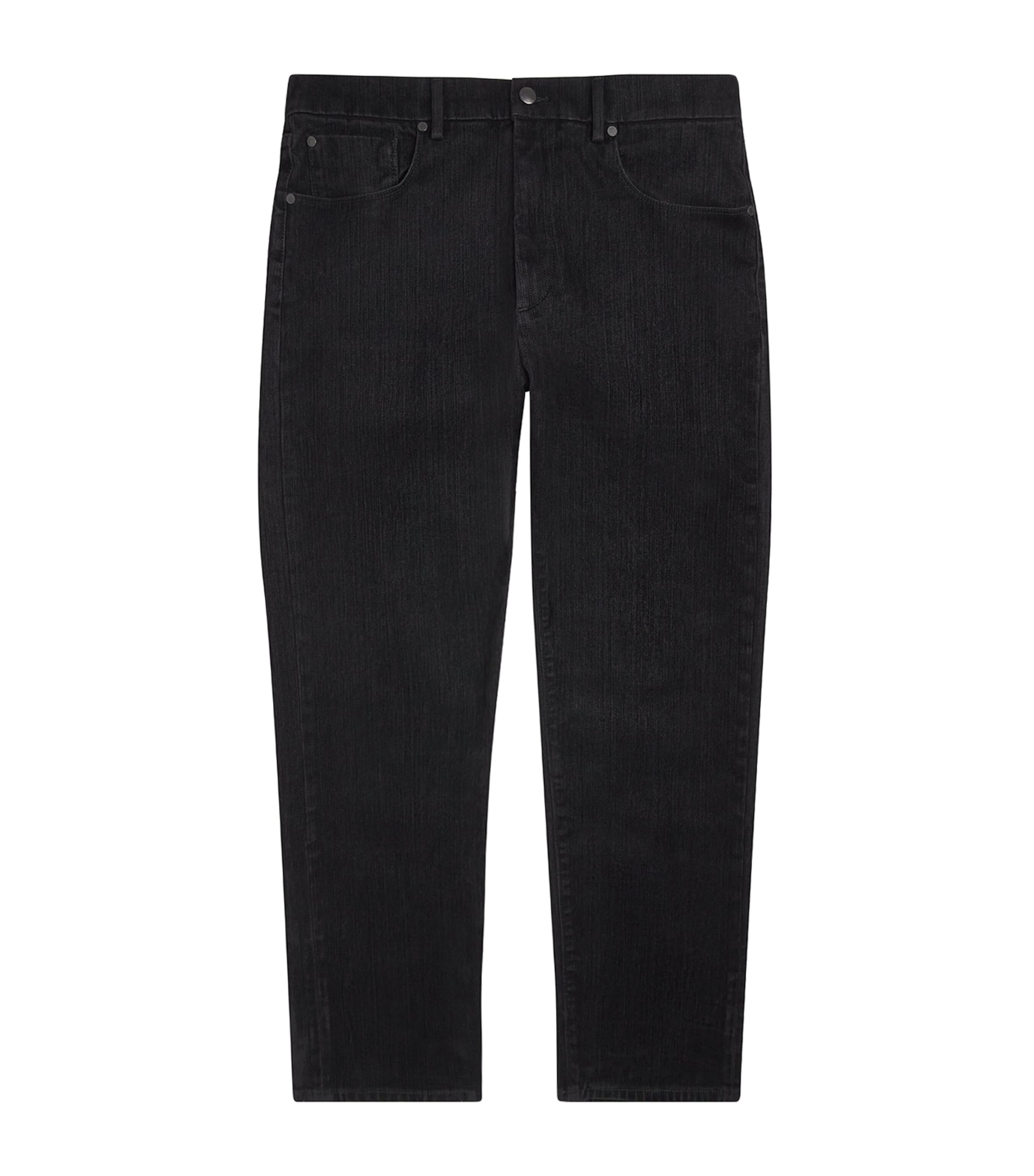7 For All Mankind Mens Modern Straight Jeans Black Image 1
