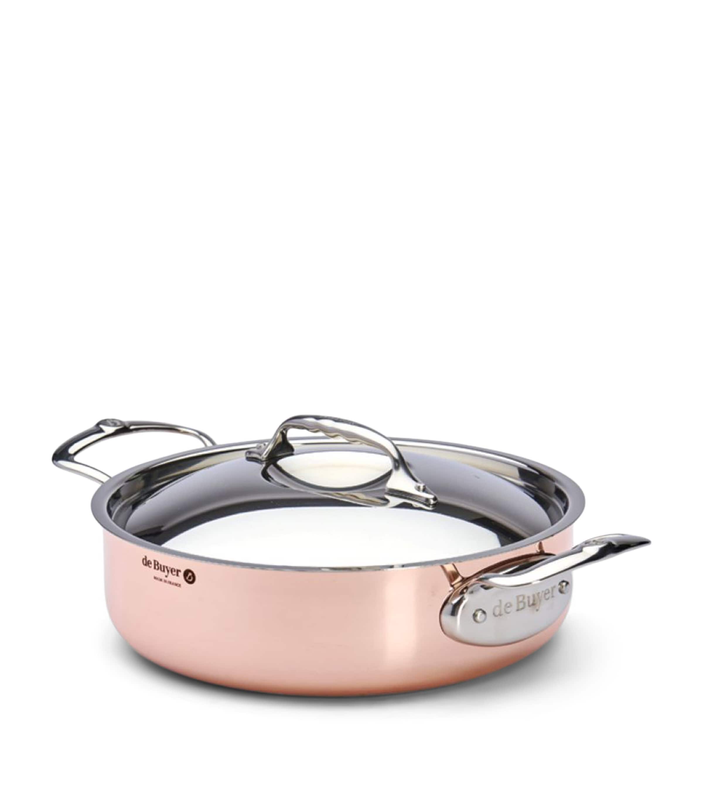 De Buyer Copper Prima Matera Sauté Pan and Lid (24cm) Copper Image 3