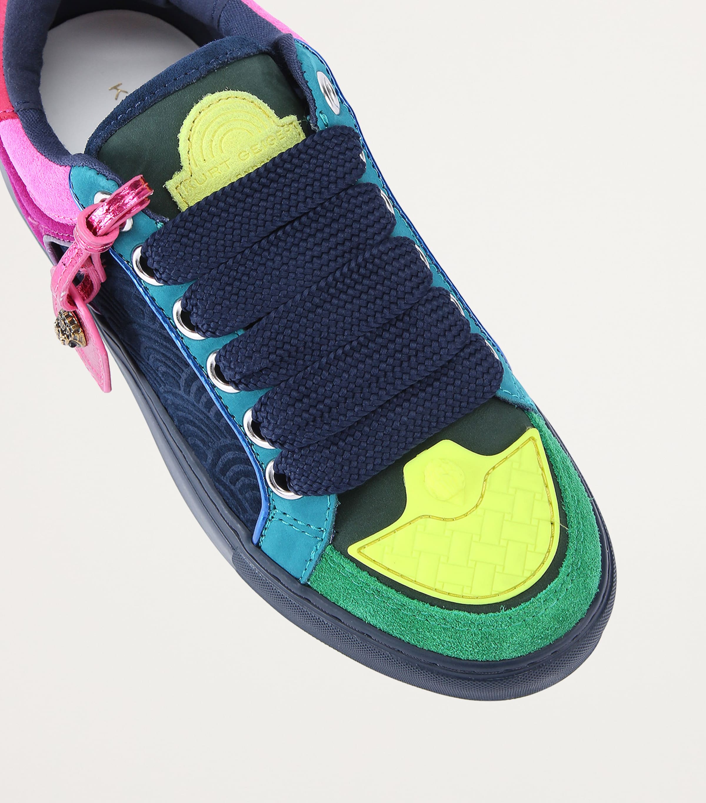 Kurt Geiger London Blue Suede Southbank Tag Sneakers Harrods UK