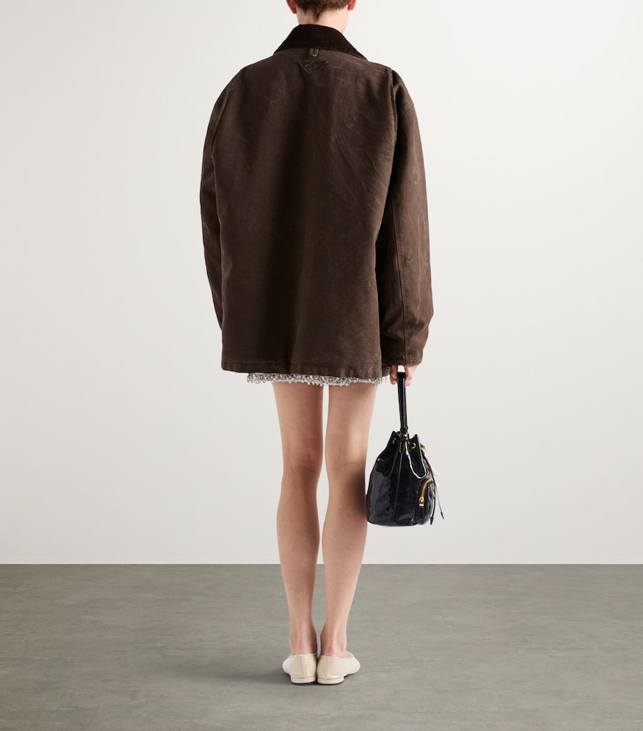 Shearling-Trim Barn Jacket F0027 Image 5