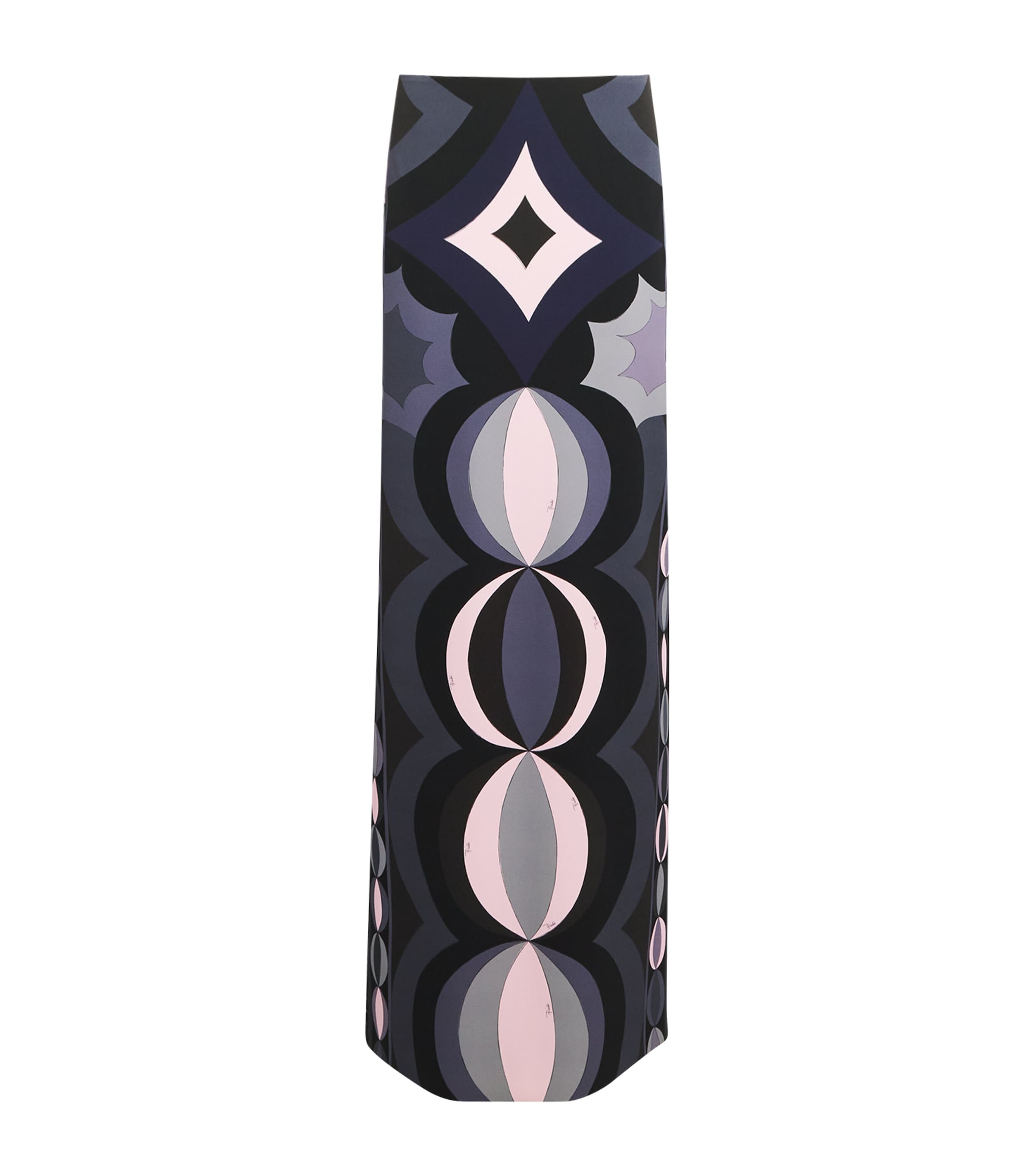 Pucci Scuba Collane Print Maxi Skirt In Black